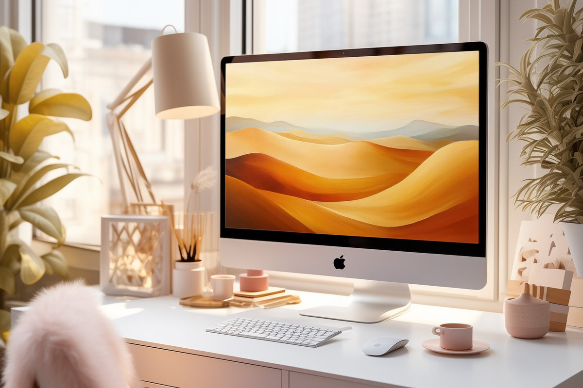 8 Modern Desktop Wallpapers for the Slow Hour — Your Living Room Mood, Rendered