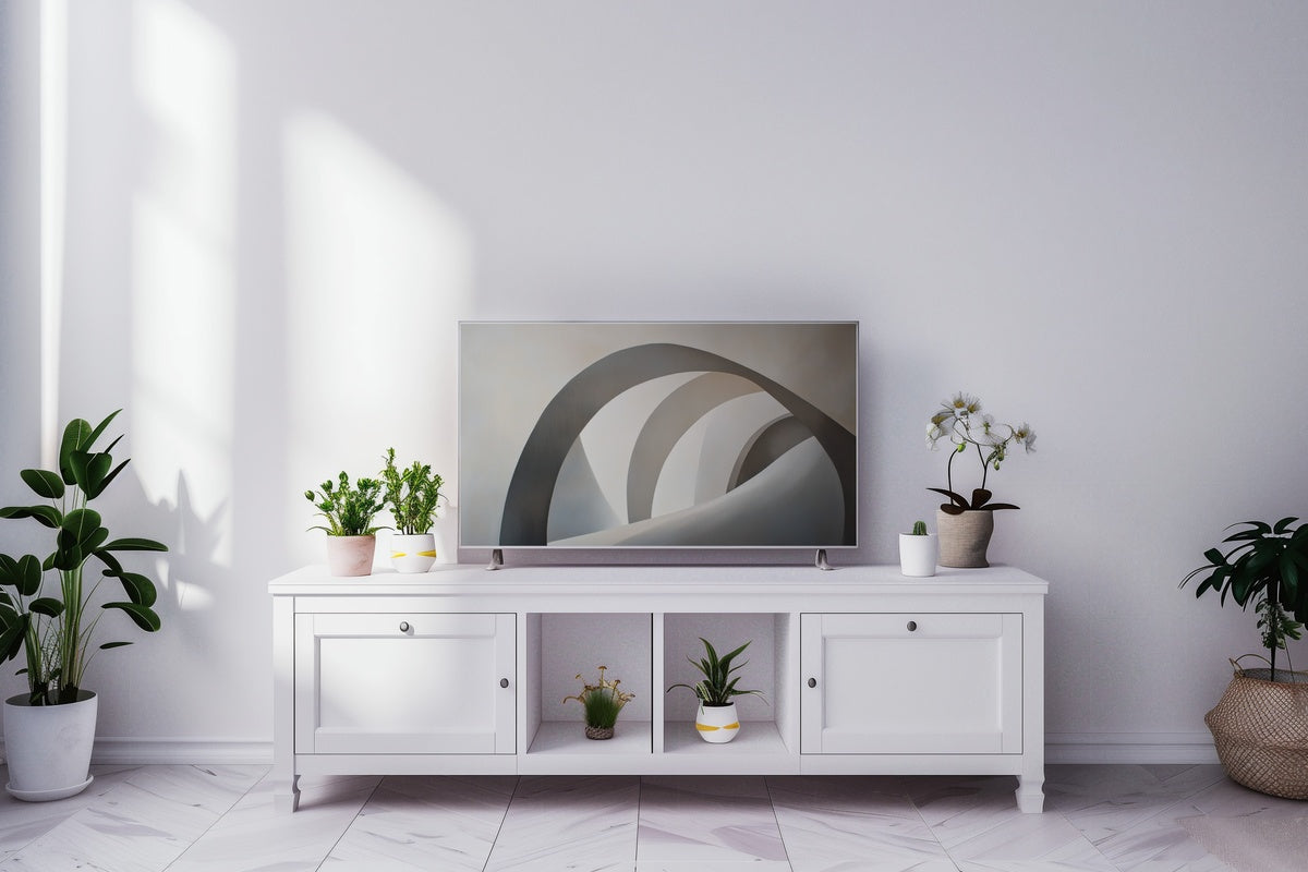 9 Neutral Frame TV Art Picks to Anchor Your Living Room This Season