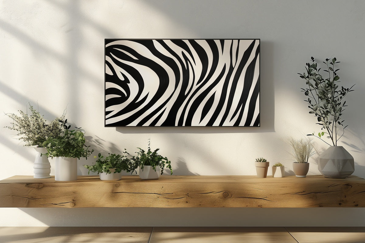 9 Black and White Frame TV Art Picks for a Striking Living Room