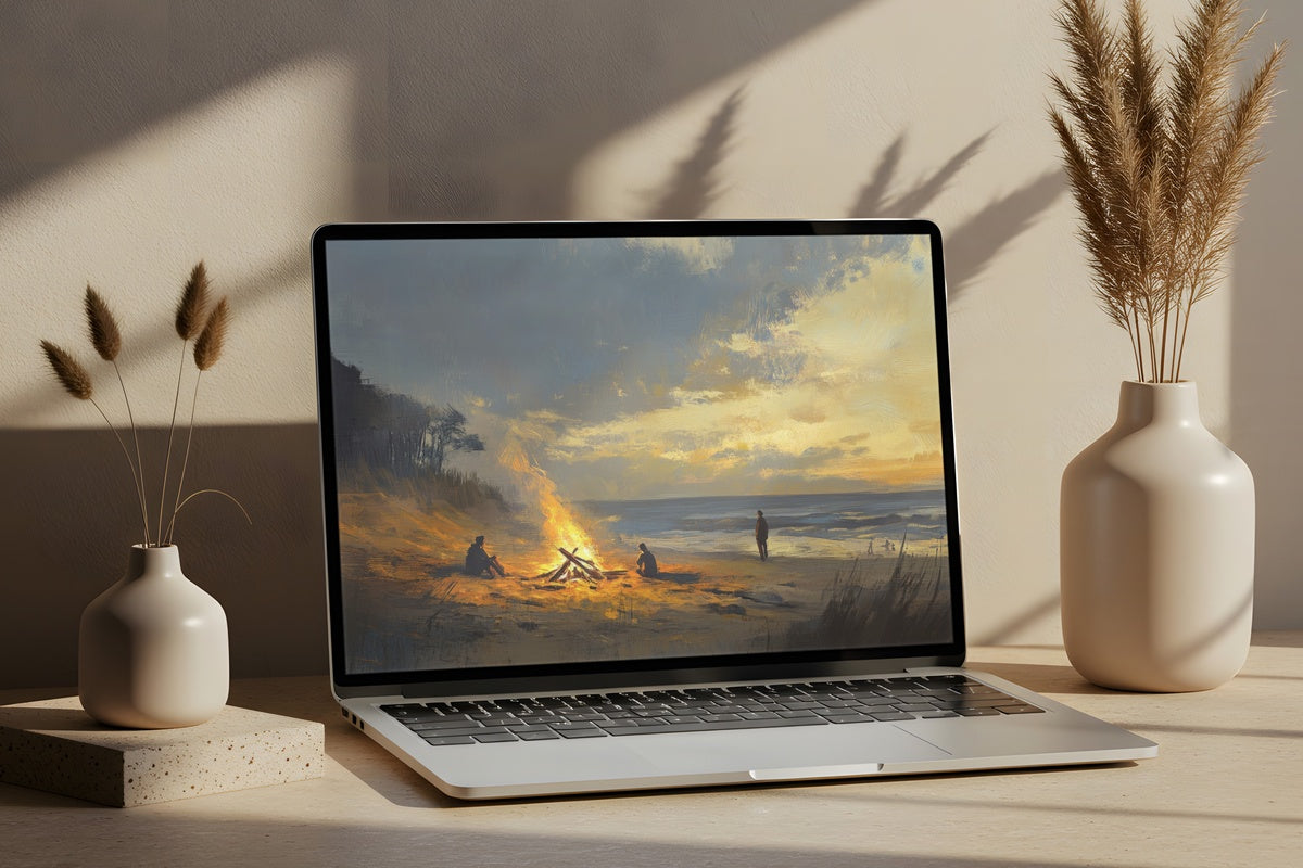 7 Coastal Desktop Wallpapers for the Quiet-Luxury Home Office