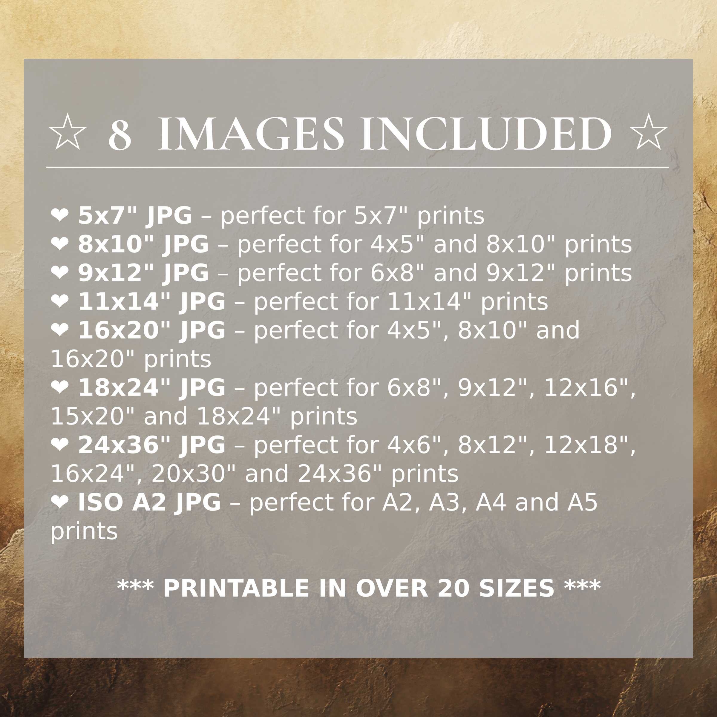 Landscape digital print with radiant golds and calming earth tones, elevating modern interiors with style and 8 high-quality sizes included