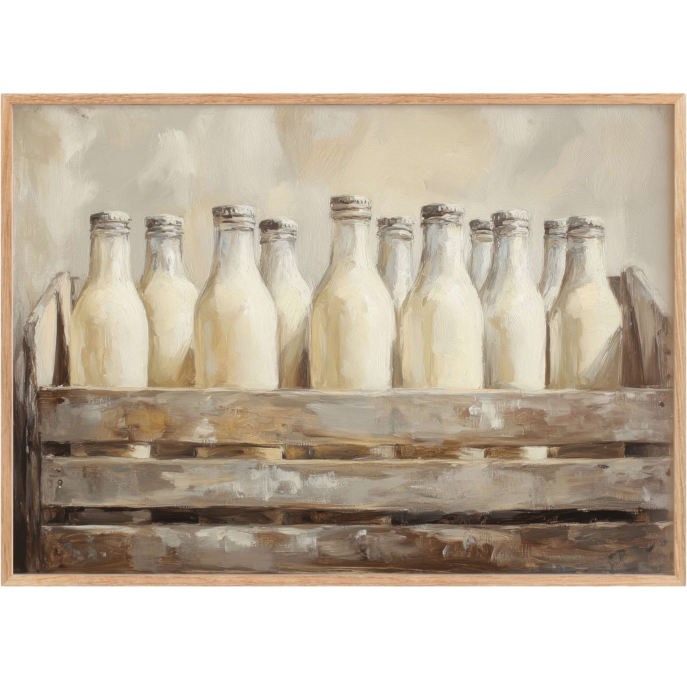 Rustic charm encapsulated in serene beige and soft cream hues, this farmhouse printable wall art evokes calming nostalgia and timeless warmth