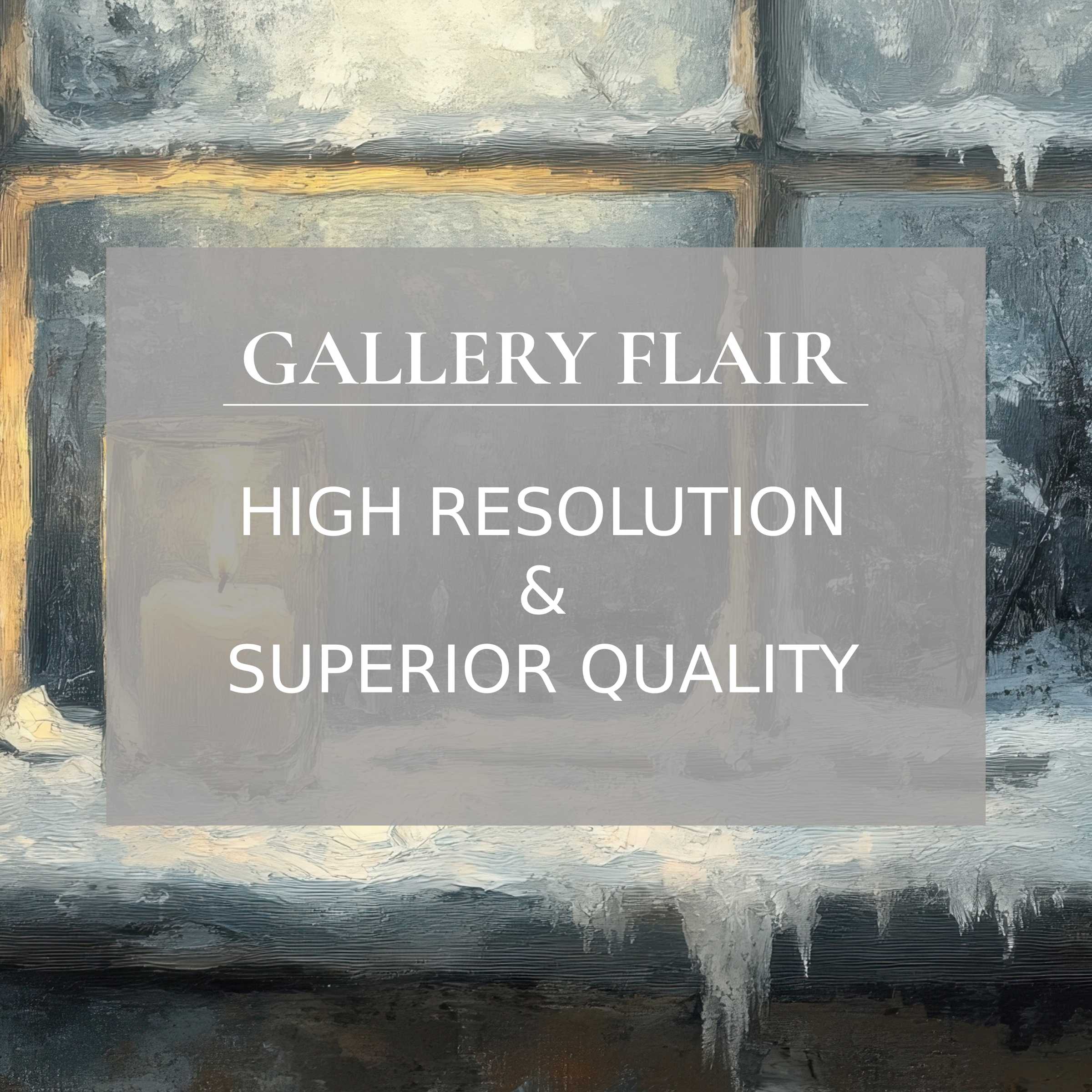 Elegant winter Frame TV picture showcasing high-resolution textured brushstrokes with refined visual clarity and depth