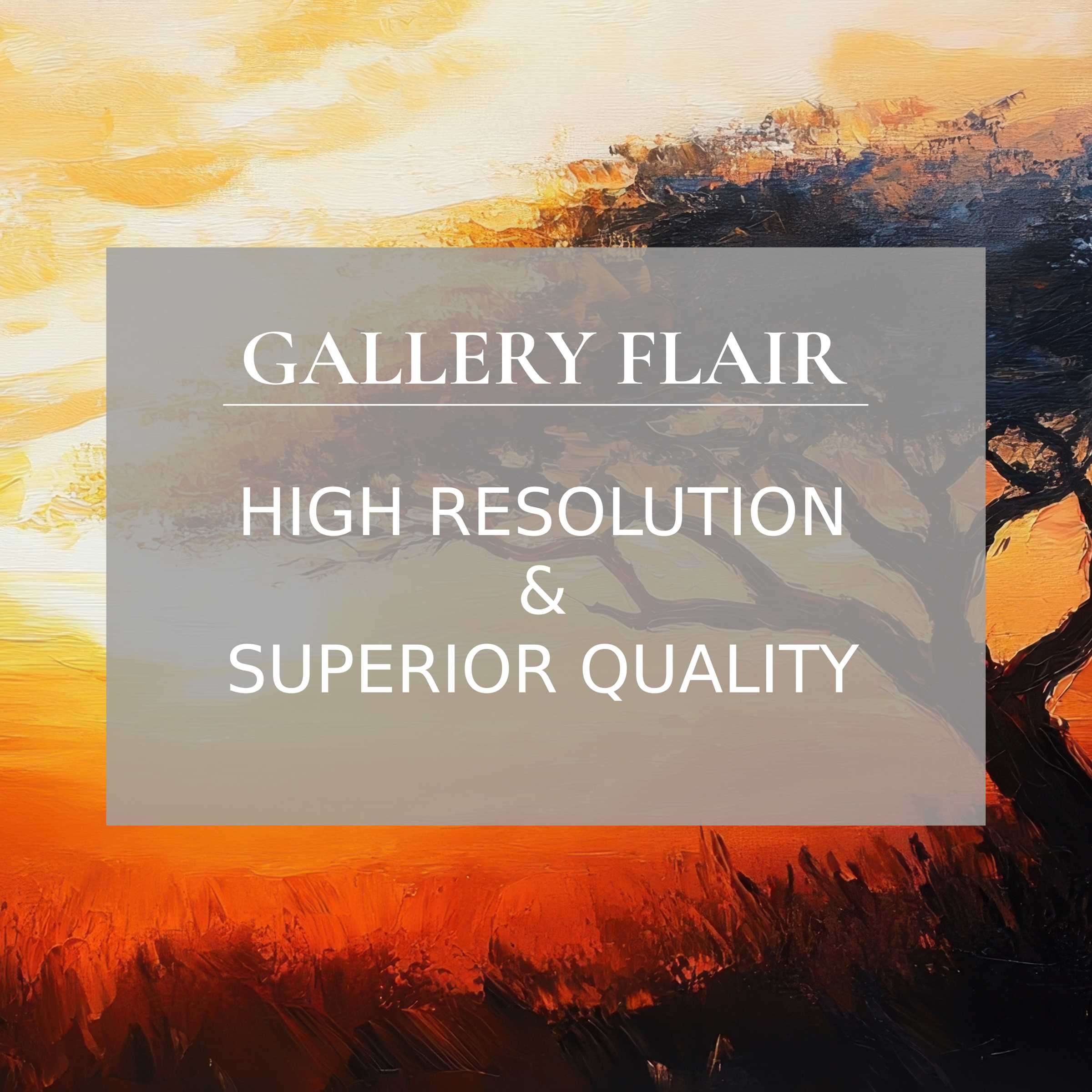 Elegant sunset tree Frame TV picture with rich texture, vivid colors, and exceptional high-resolution clarity for refined decor