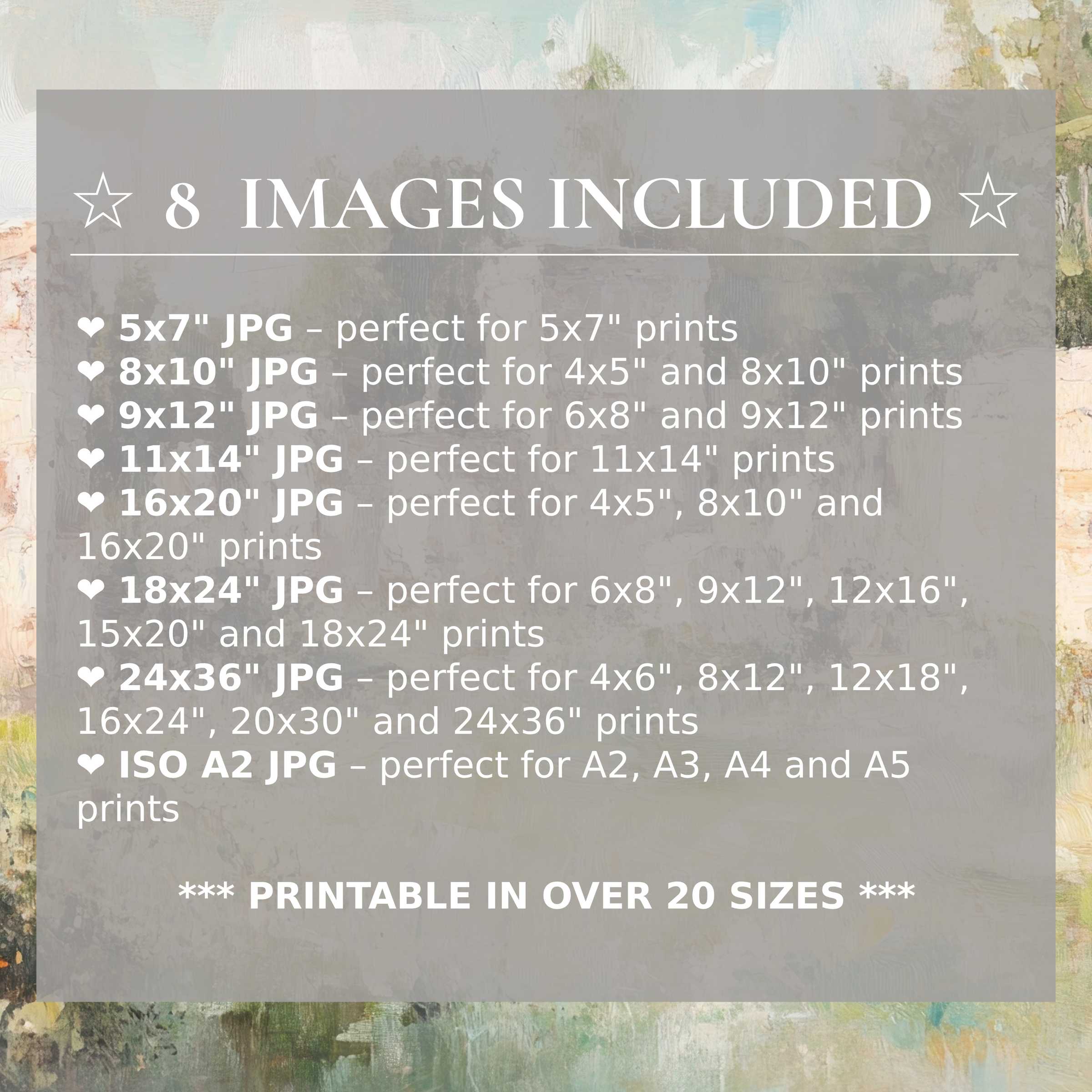 Vintage digital print embracing tranquil blues and earthy greens, delivered in 8 high-quality sizes to elevate modern interiors with timeless style and versatile elegance