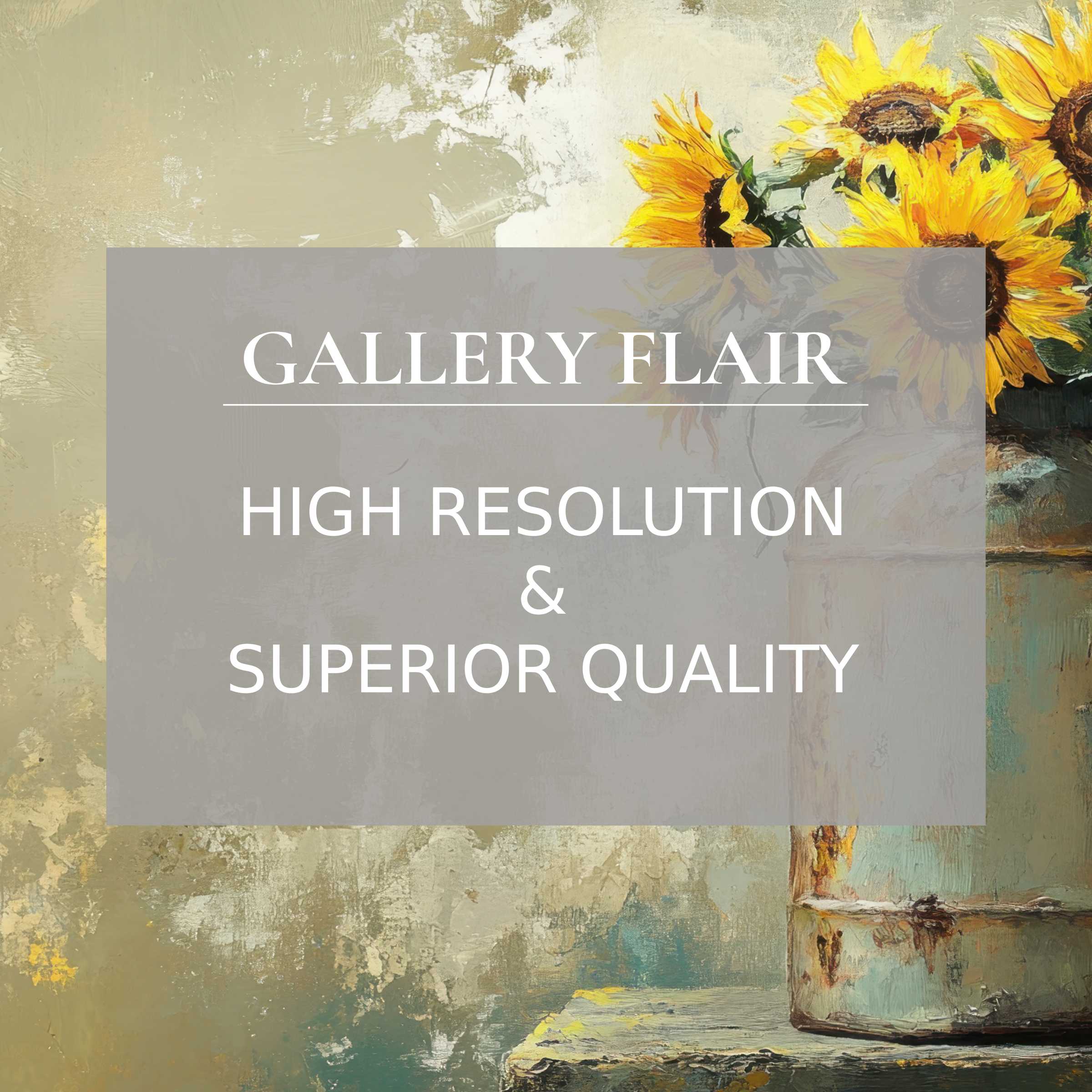 Radiant farmhouse printable art featuring textured sunflowers in a rustic vase, elevating modern interiors with calming, artisanal elegance