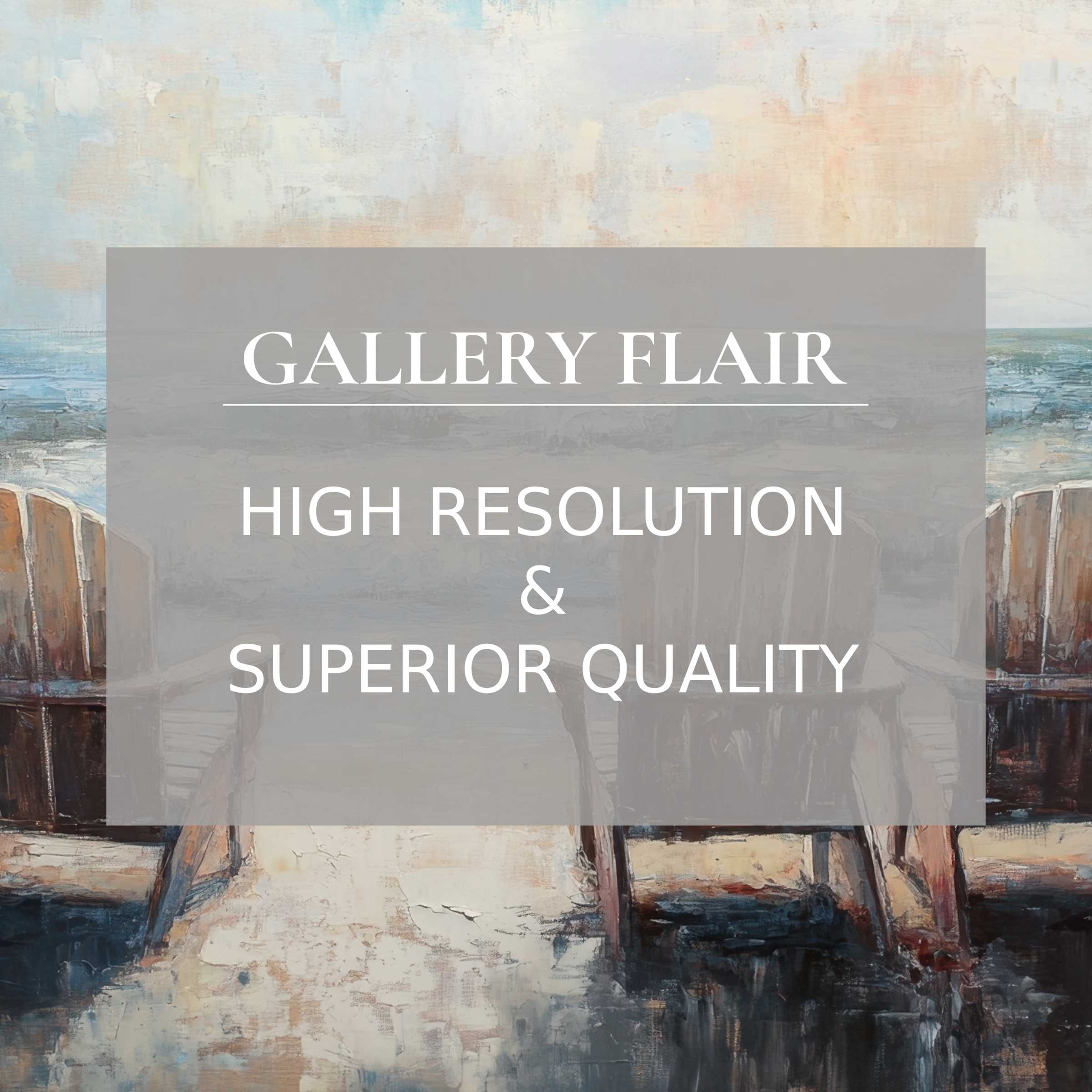 Elegant high-resolution beach Frame TV picture featuring serene coastal chairs with refined texture and visual clarity