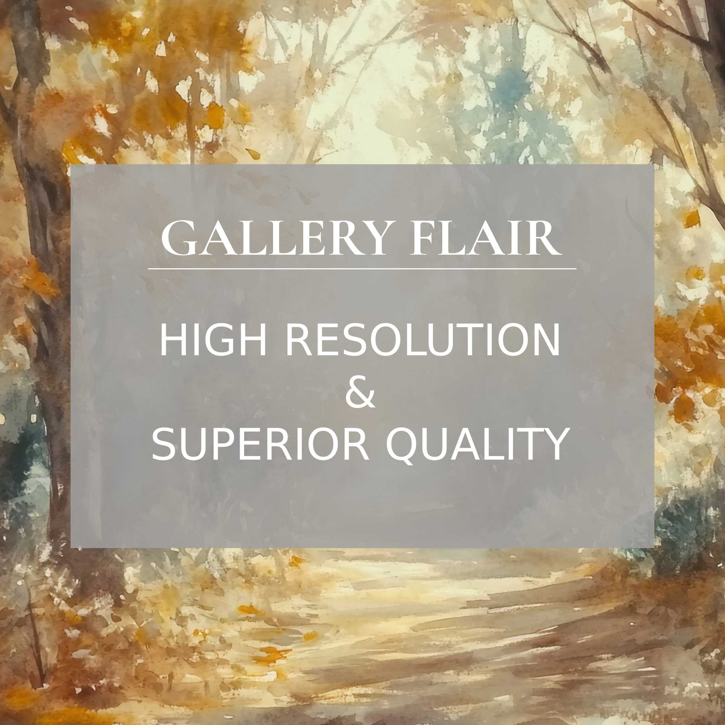 Elegant watercolor fall landscape with soft tones and crisp detail in this fall Frame TV picture, perfect for refined decor
