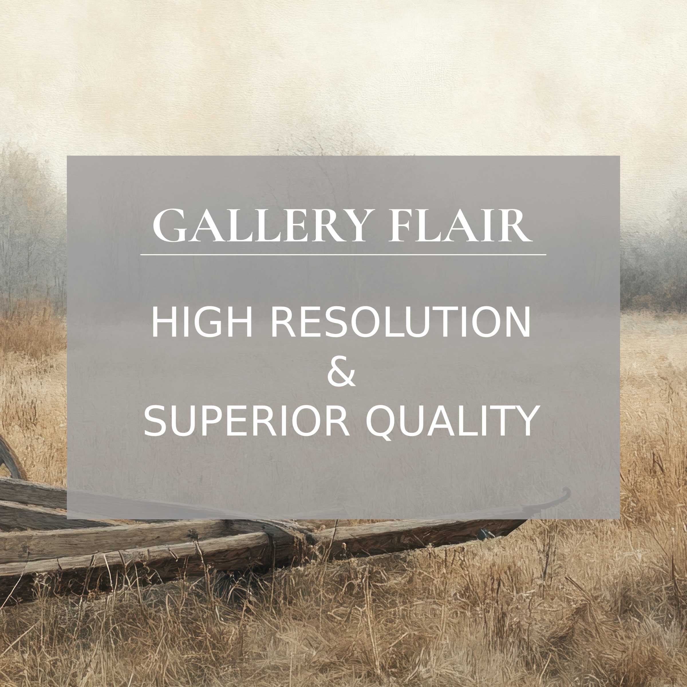 Serene farmhouse printable art depicting misty fields and rustic wood, enhancing minimalist modern interiors with refined, high-resolution detail