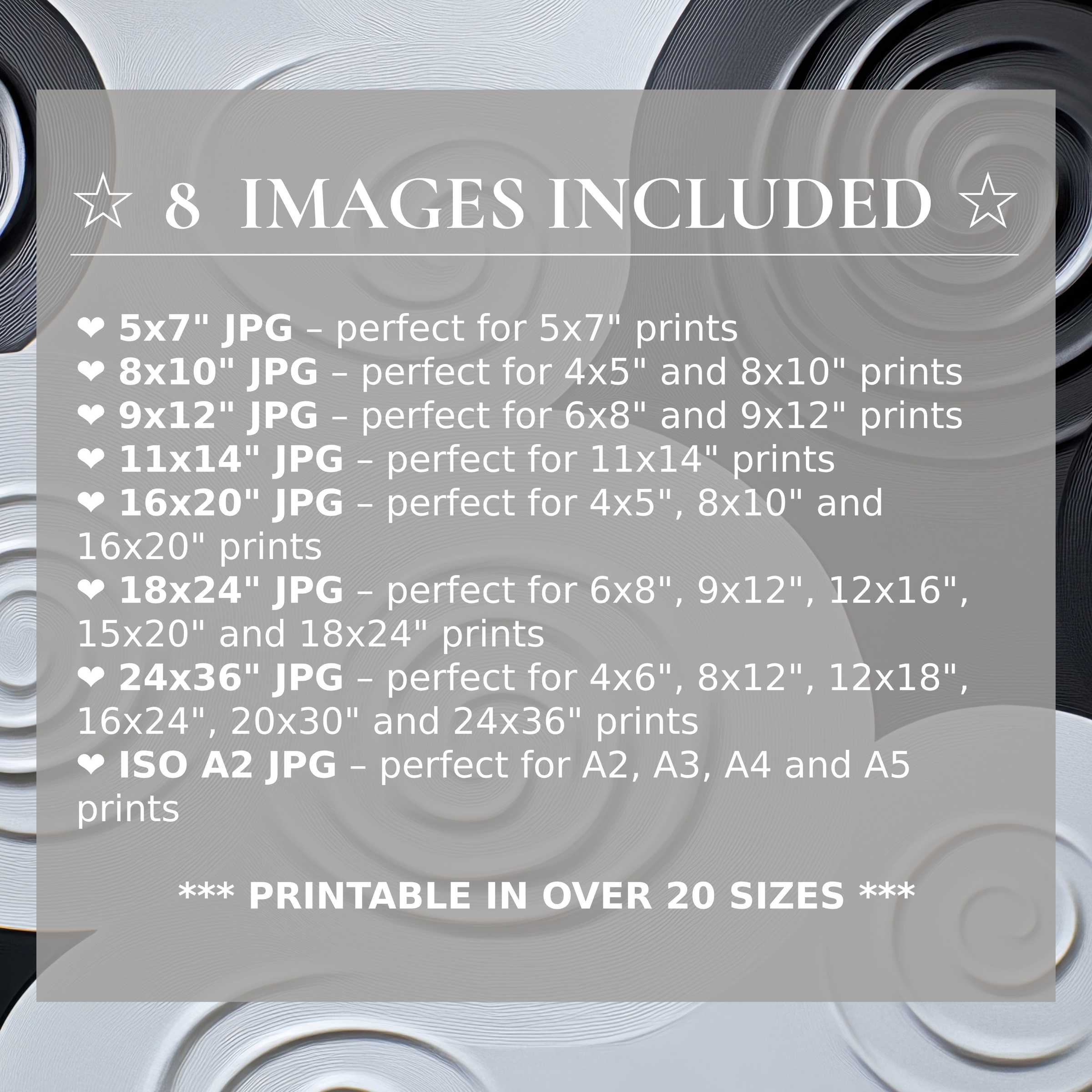 Minimalist digital print in calming gray and deep black tones, delivered in 8 high-res sizes for versatile modern interiors