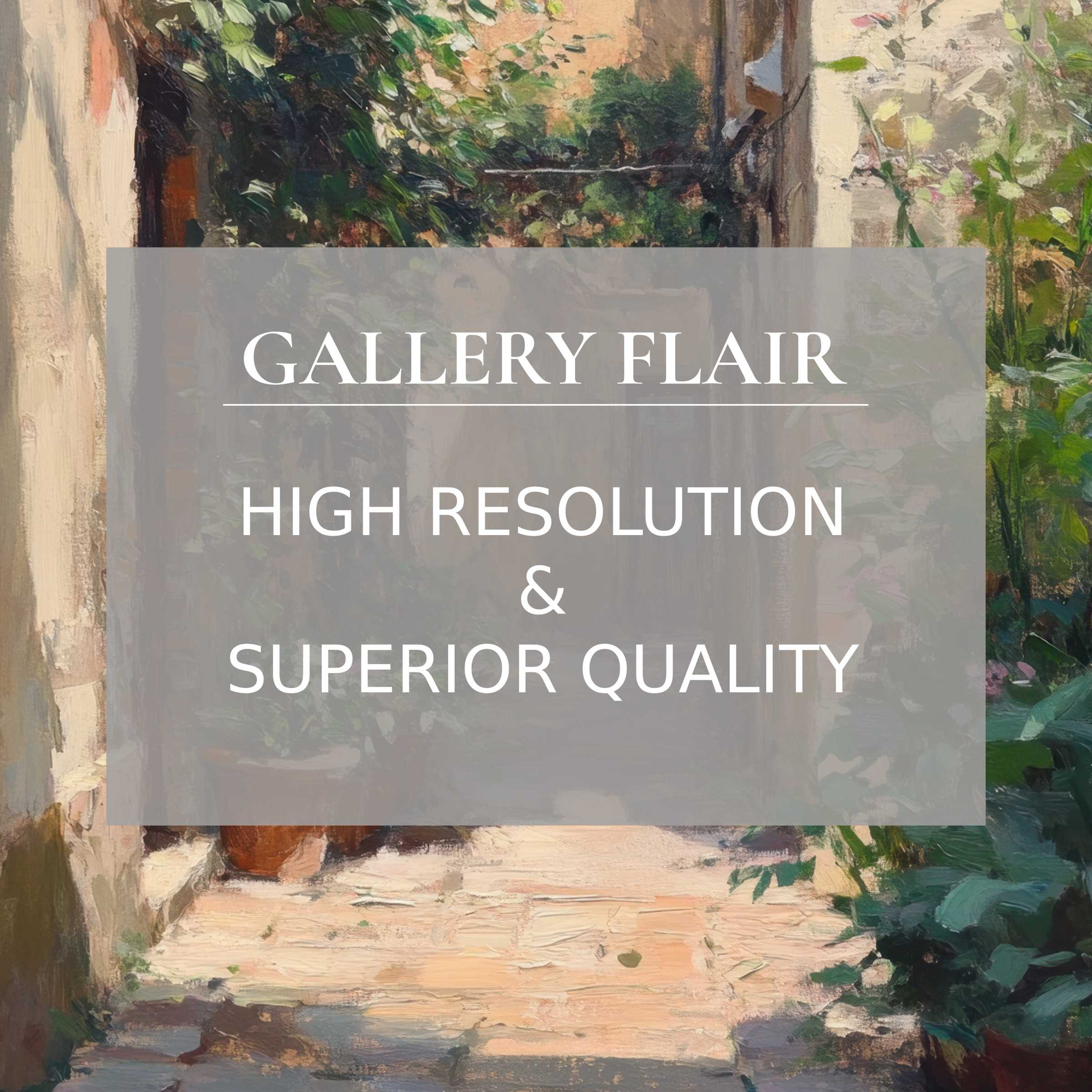Elegant oil painting with rich texture and vivid greenery, perfect for refined urban Frame TV picture display