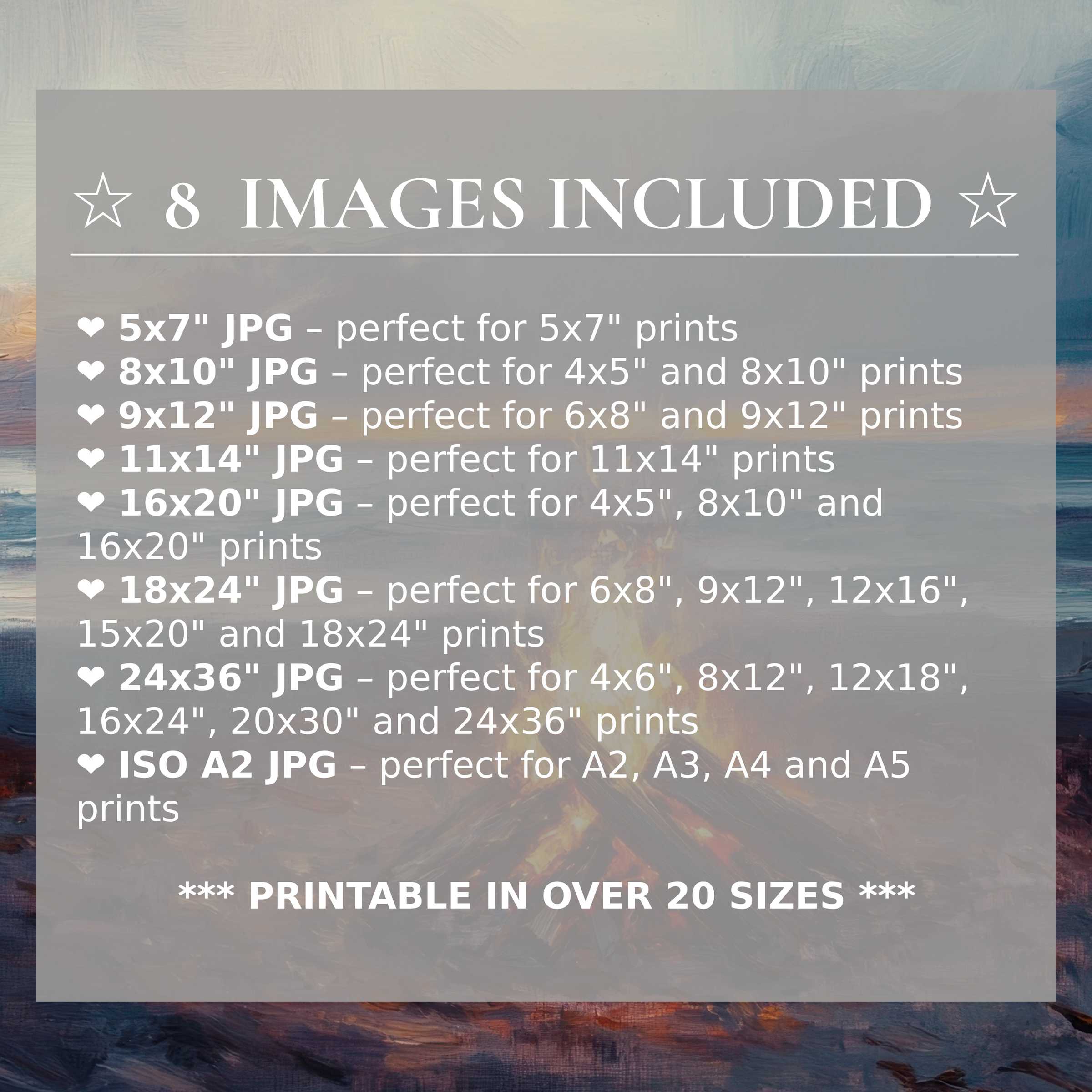Radiant coastal digital print in serene blues and warm amber hues, elevating modern interiors with timeless style Includes 8 high-quality sizes