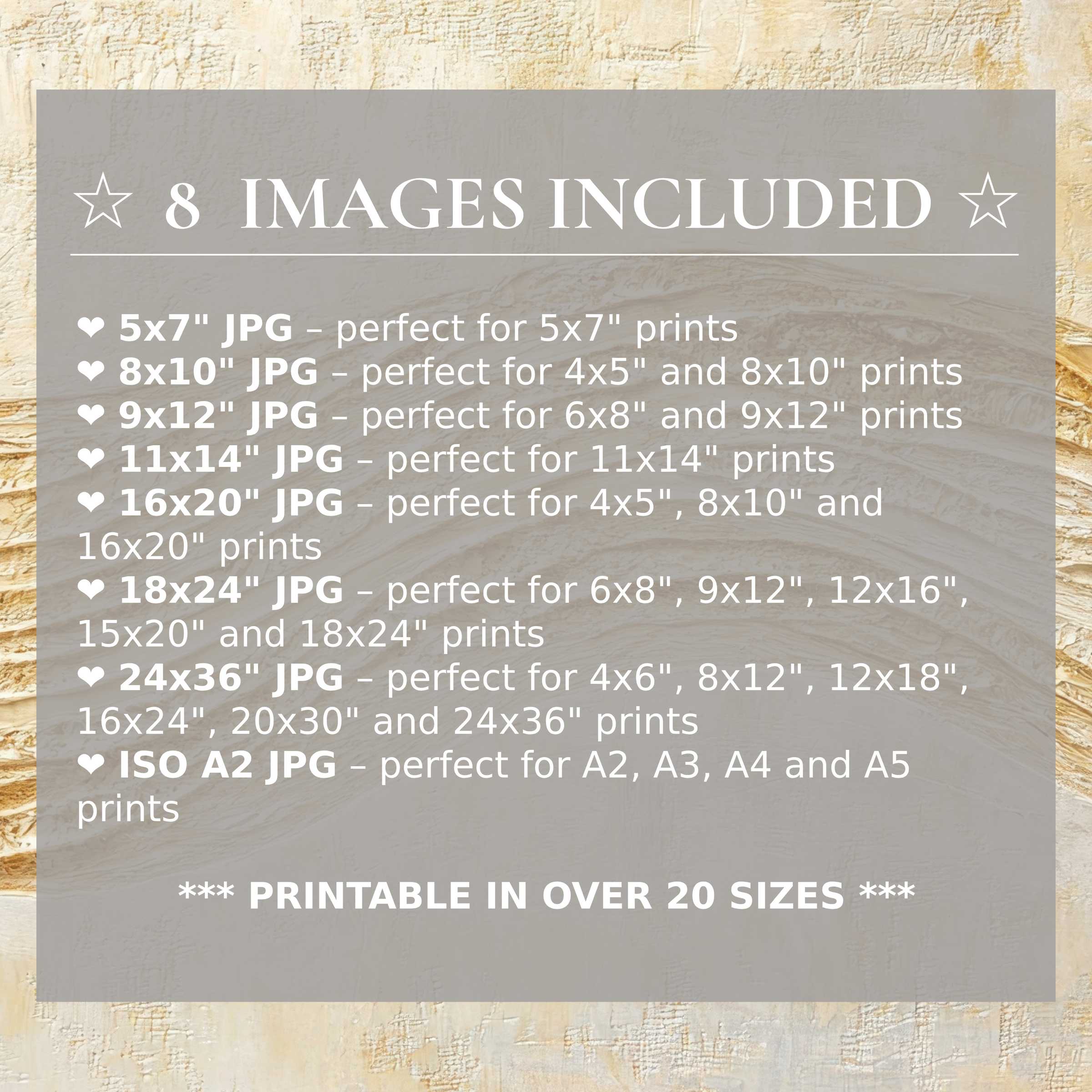 Elevate interiors with a radiant boho digital print in warm neutrals and gold tones, offered in 8 high-quality, versatile sizes