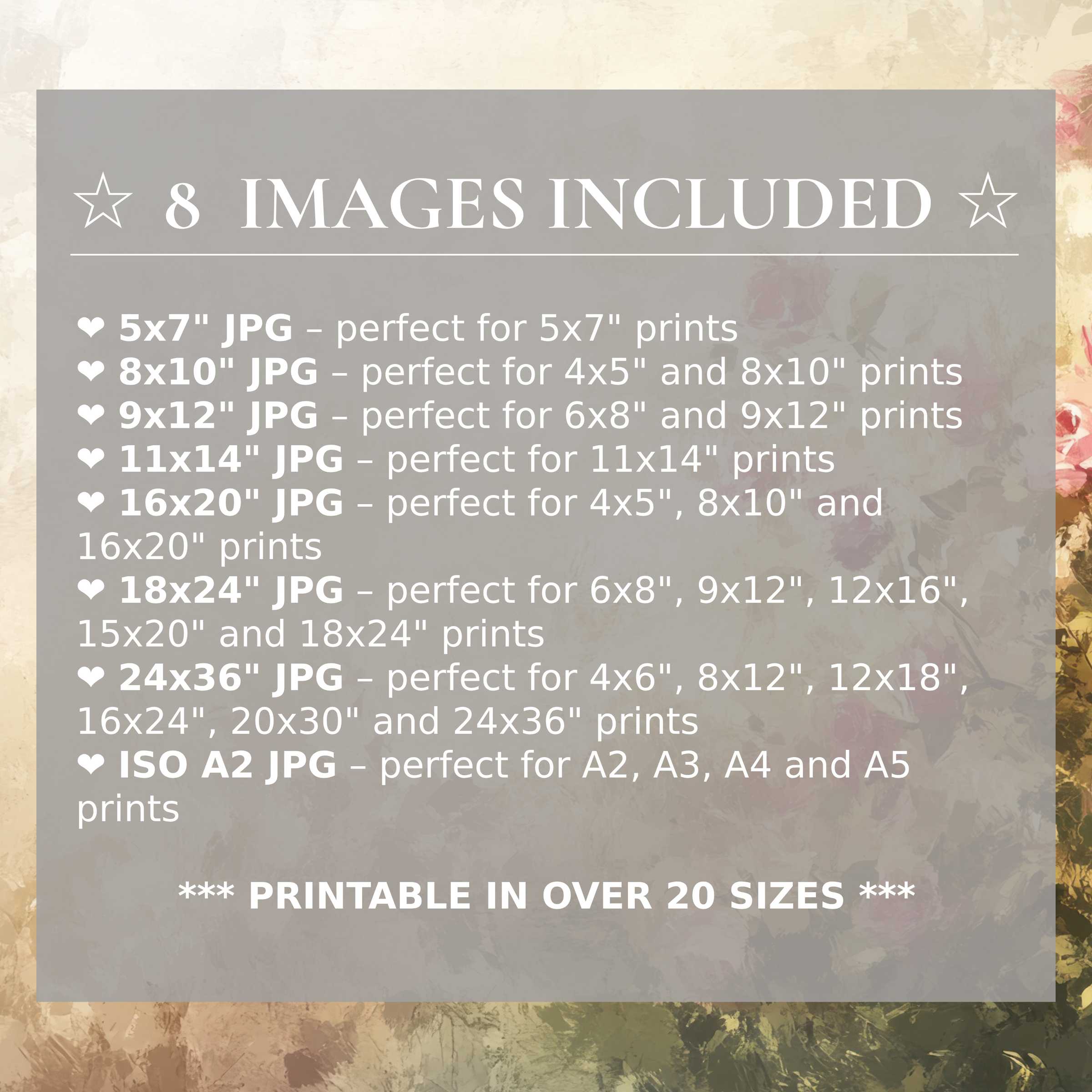 Radiant summer digital print in soft blush and sage tones, elevating modern interiors with 8 high-res sizes included