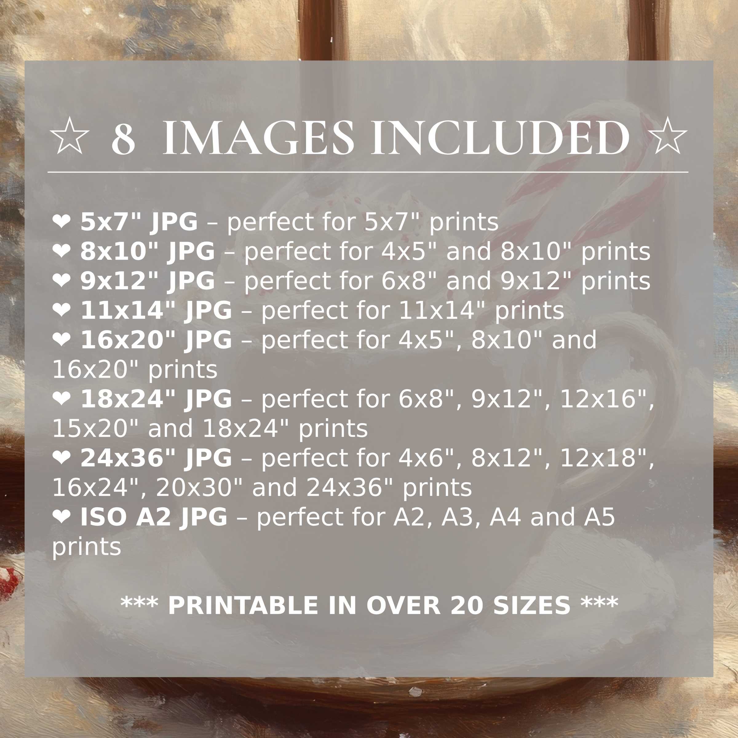 Christmas digital print radiating warm gold and soft red hues, elevating modern interiors with timeless elegance Includes 8 high-quality sizes for versatile styling