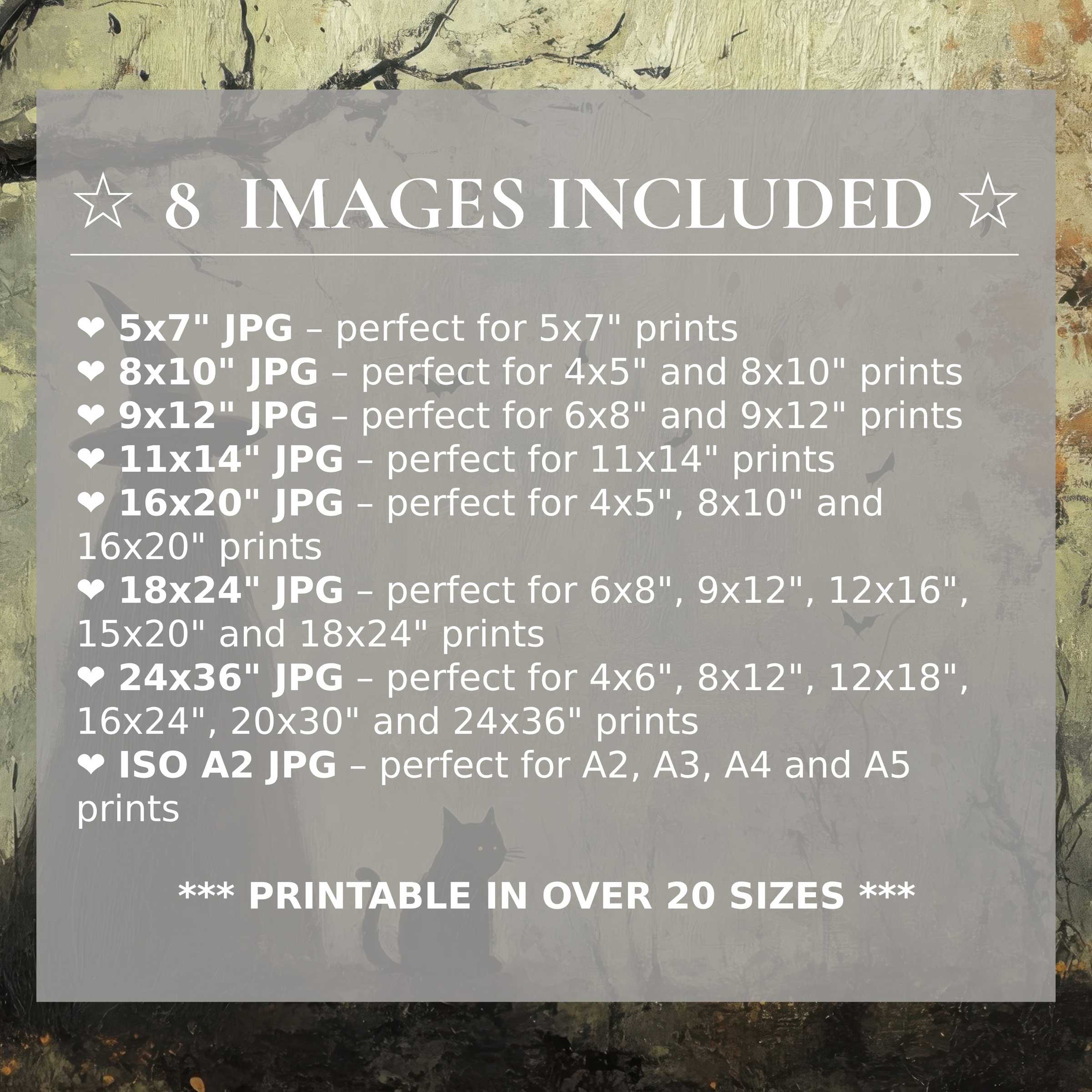 Halloween digital print featuring moody greens and midnight blacks, evoking bold sophistication; includes 8 high-res sizes to elevate modern interiors with timeless style and versatile luxury