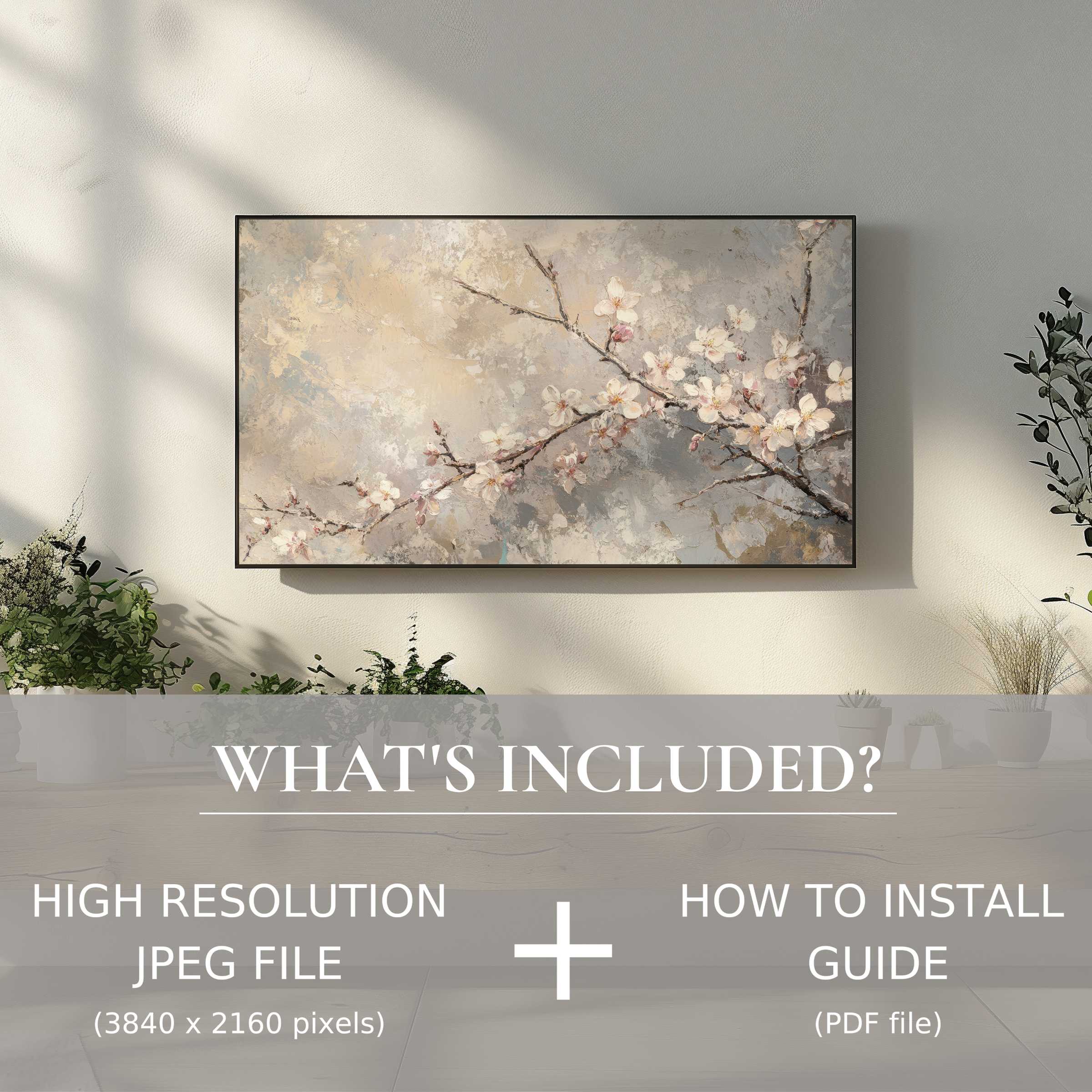 Elegant tree digital TV art download adds serenity and style, enhancing your living space with easy digital use and refined beauty