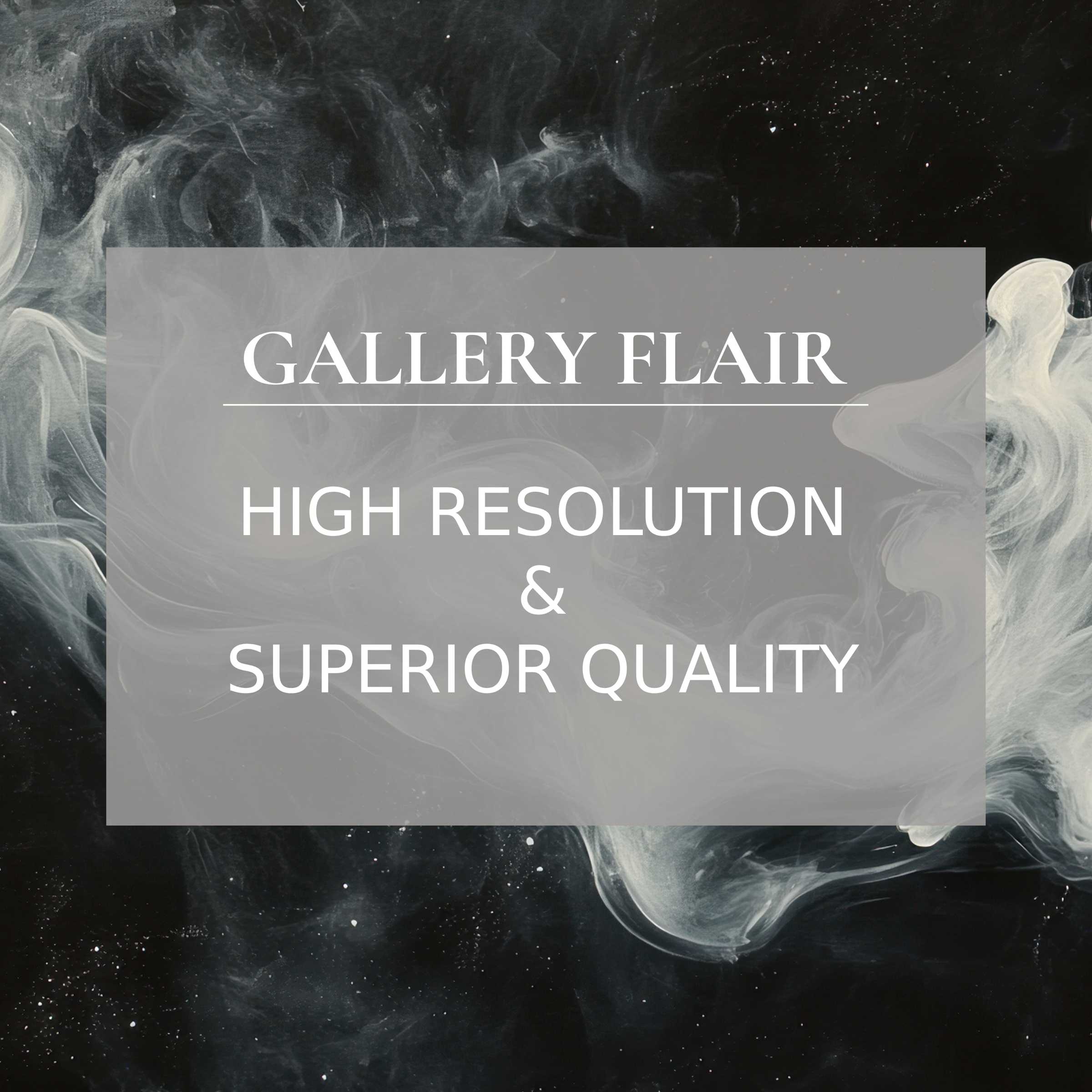 Elegant black and white Frame TV picture with high resolution and refined smoky abstract design for modern decor