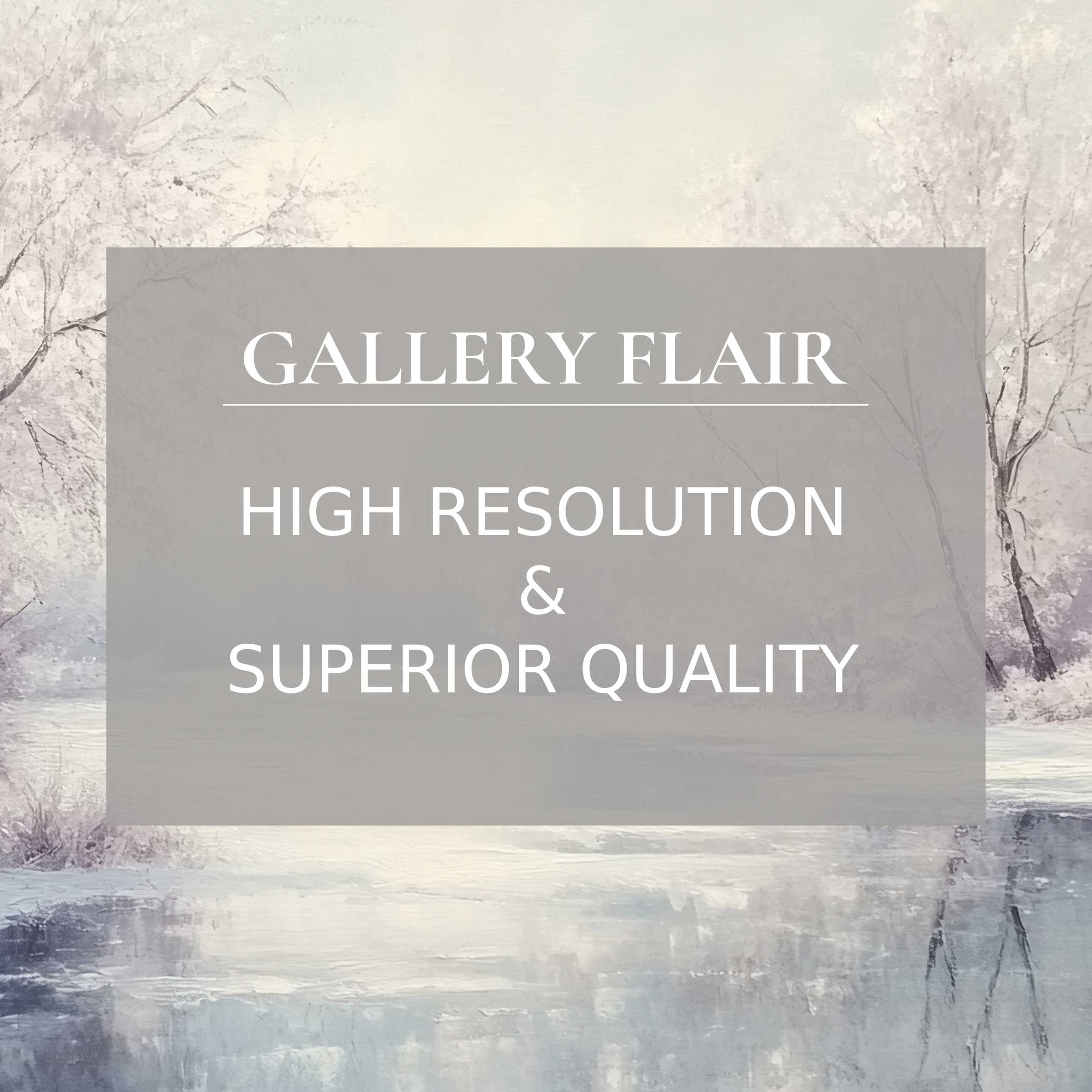 Elegant winter Frame TV picture with high resolution, subtle tones, and refined visual clarity for sophisticated decor