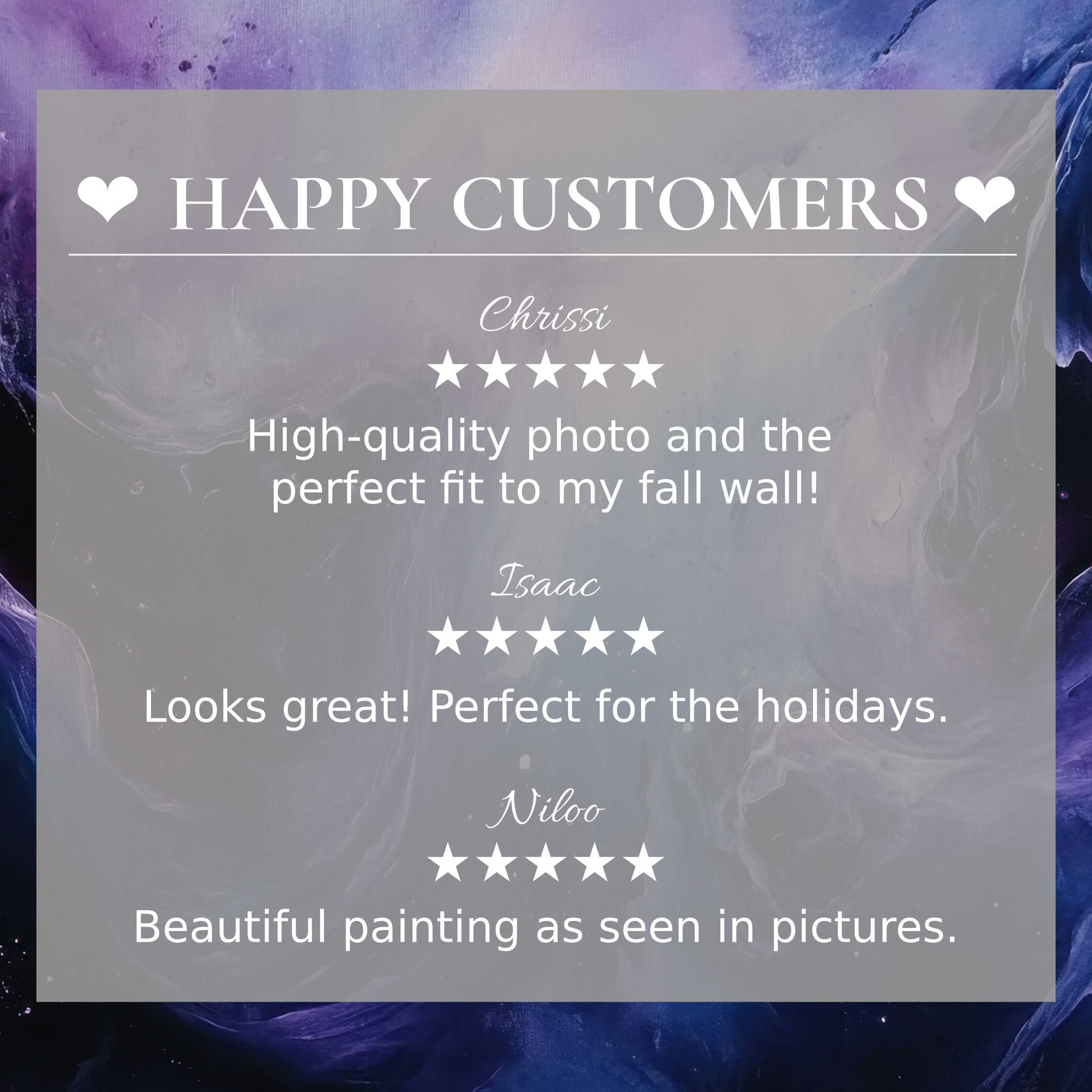 Elegant modern art for Frame TV with abstract sunset hues; happy customer reviews build trust in refined design