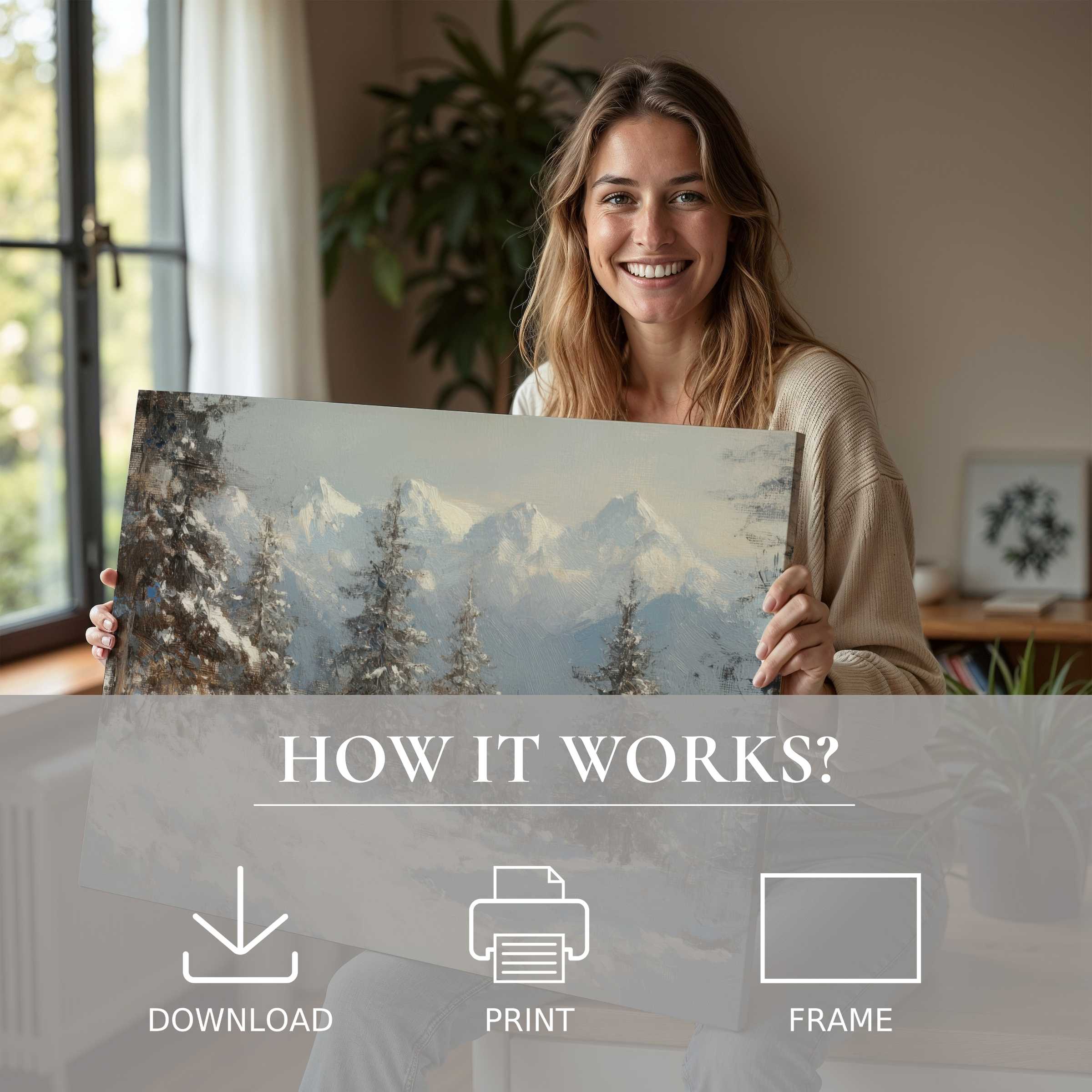 Radiant moment of joy in a modern home as a tree digital art print brings serene beauty and effortless elegance to living spaces