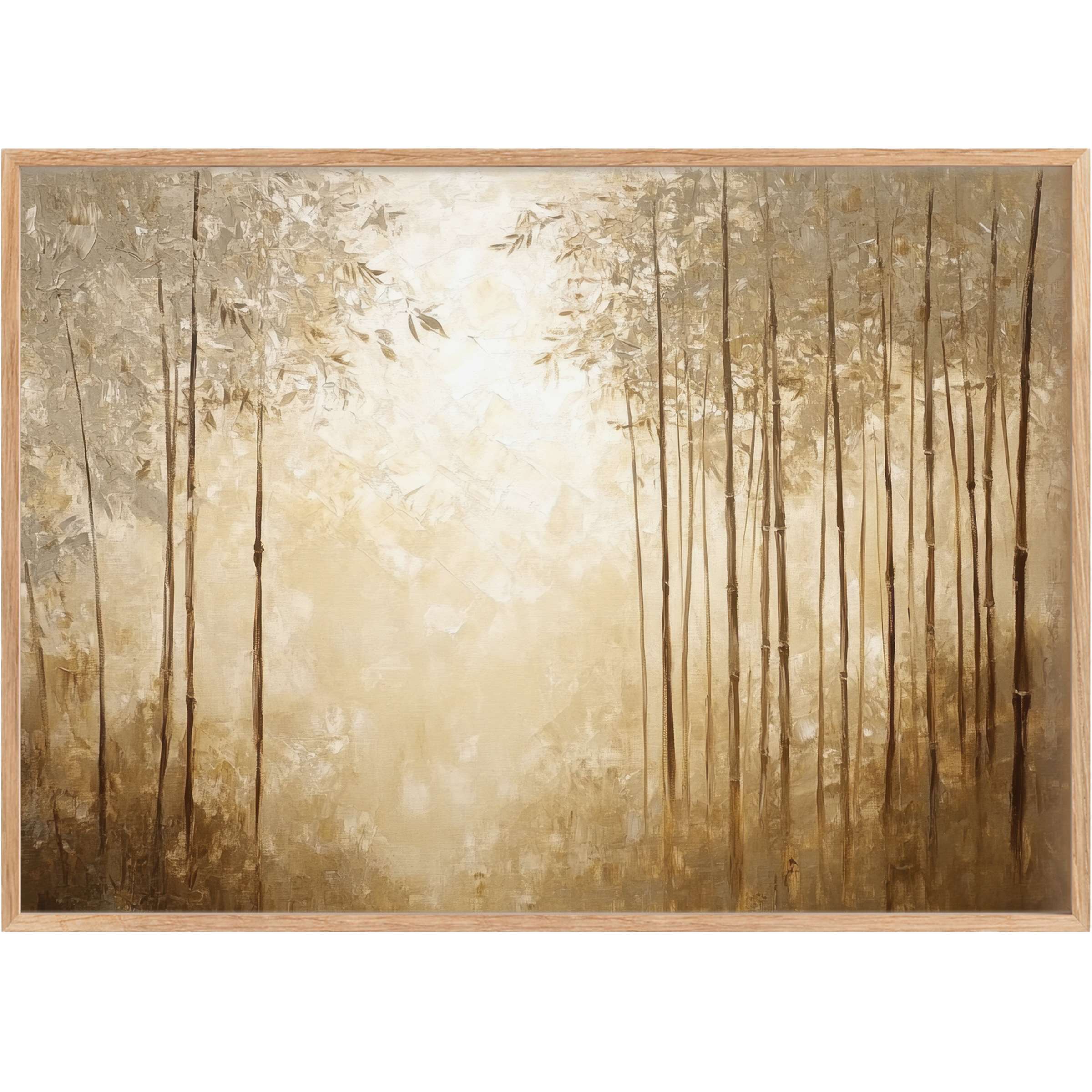 Serene botanical printable wall art with slender trees in soft sepia tones, evoking a warm, tranquil ambiance for refined interiors