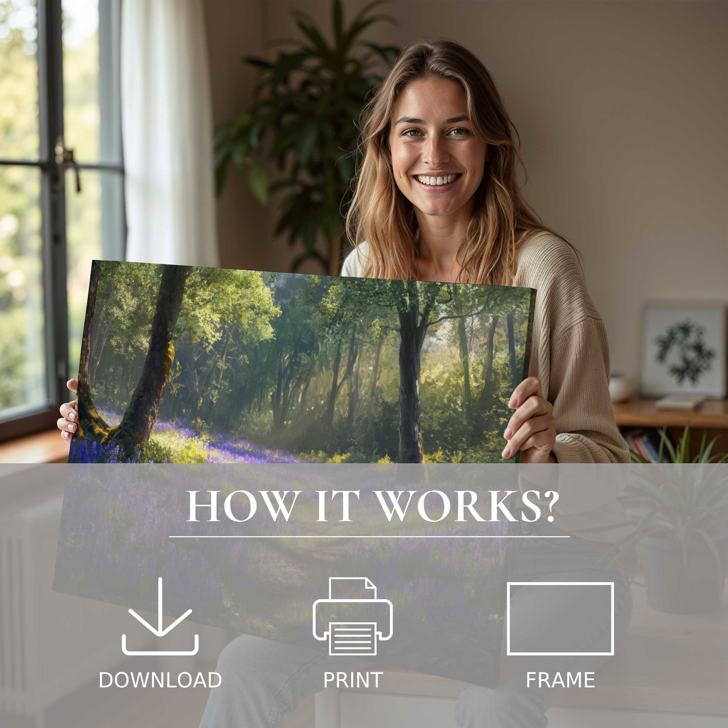 A radiant moment of connection and joy, unveiling a floral digital art print that transforms modern spaces with effortless beauty