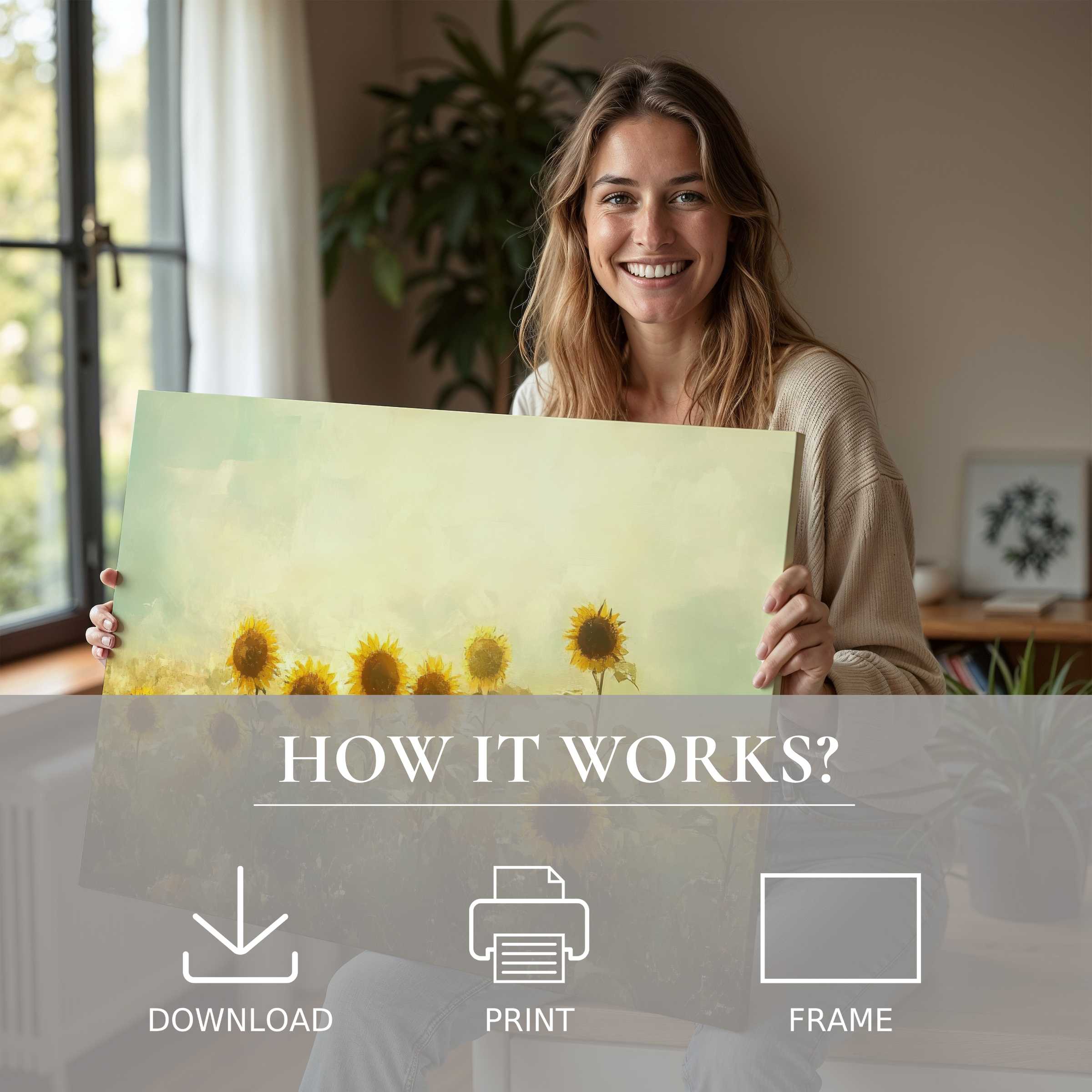 Radiant summer digital art print inspires serene joy and effortless elegance, redefining modern living with nature’s warmth