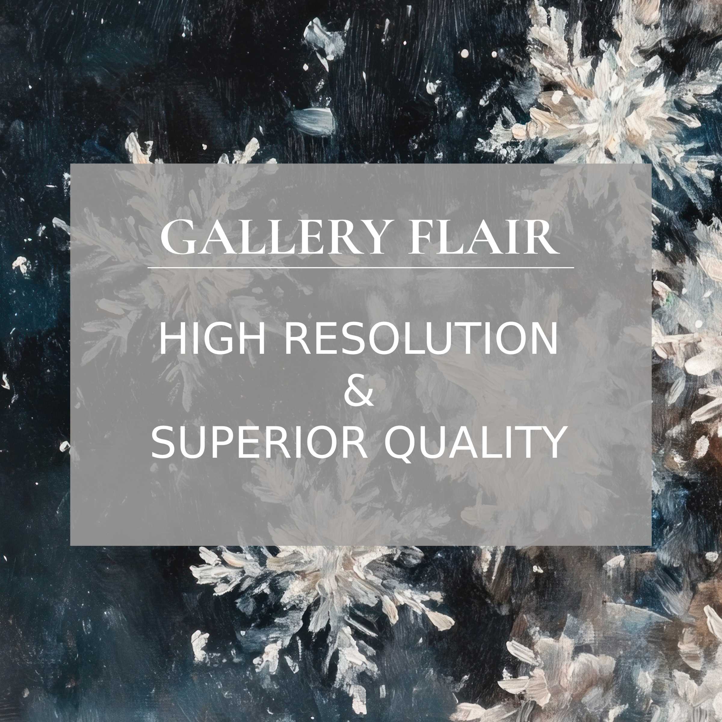 Winter printable art featuring delicate snowflake motifs in deep navy and ivory, radiating a serene, refined ambiance with meticulous detail and gallery-quality texture-perfect for elevating modern, stylish interiors with a calming seasonal touch