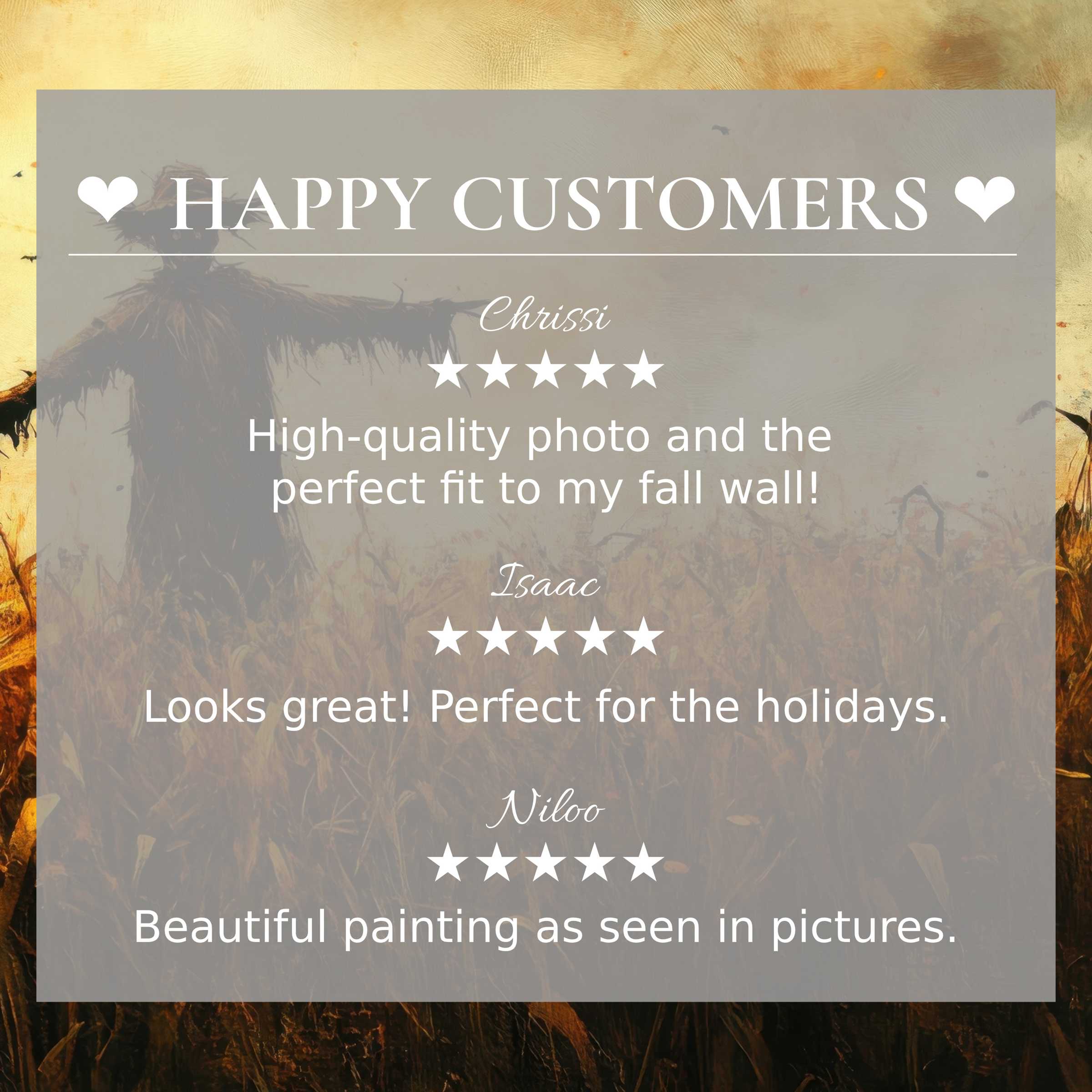 Elegant halloween art for Frame TV with abstract sunset hues and happy customer reviews building trust through refined design