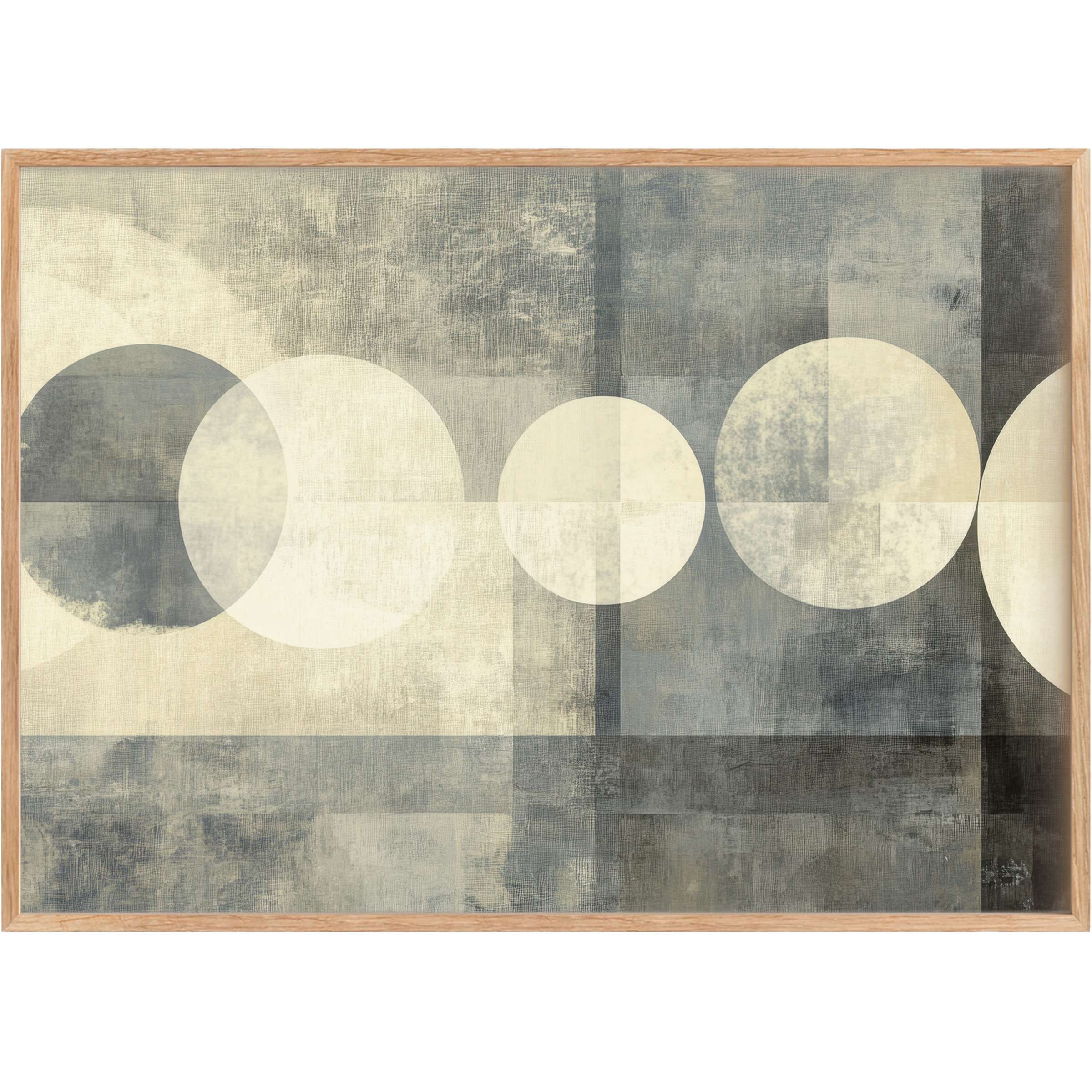 Sophisticated neutral printable wall art blending soft creams and muted grays for a calming, modern ambiance