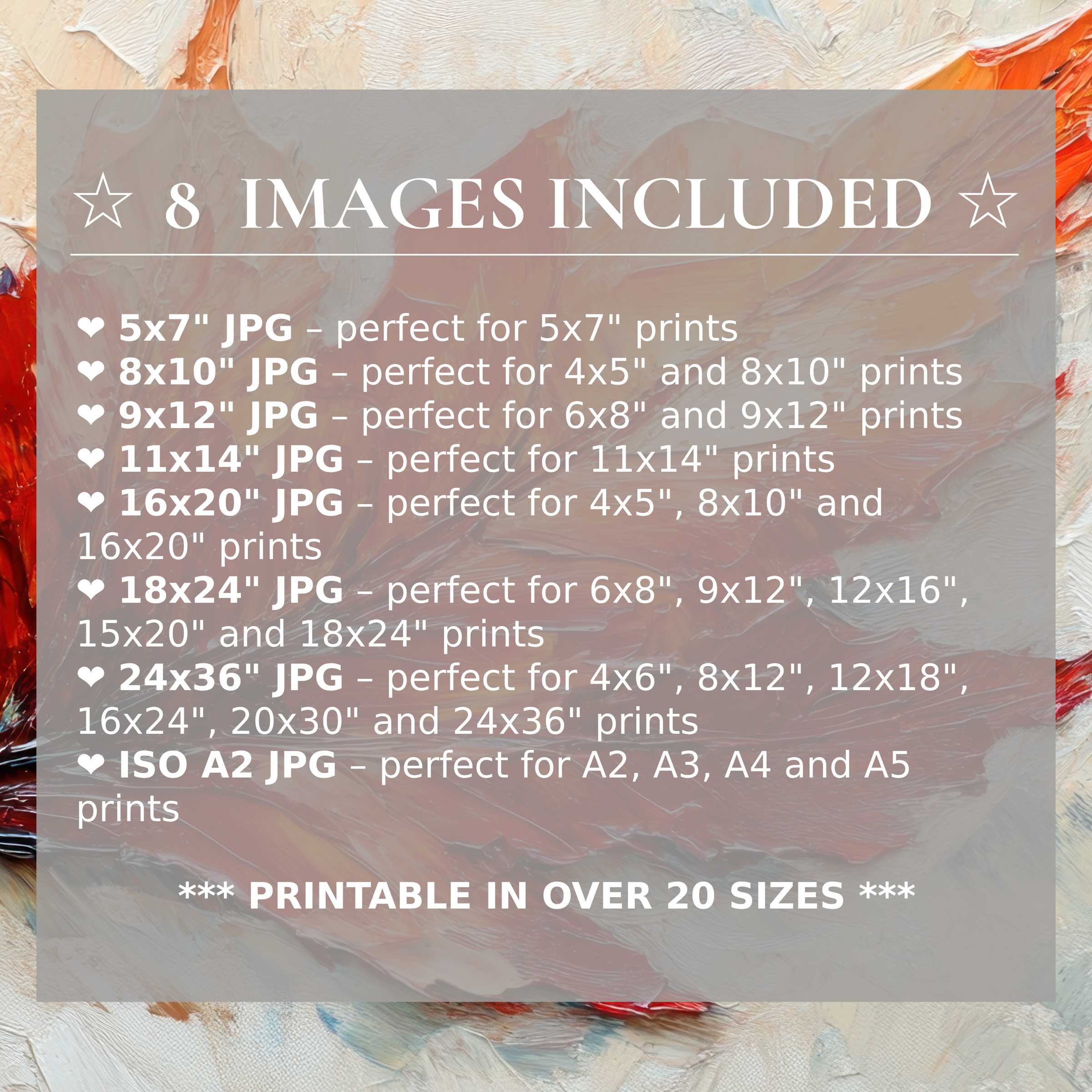 Radiant fall digital print in warm amber, cream, and rust tones, elevating modern interiors with style and 8 included high-quality sizes