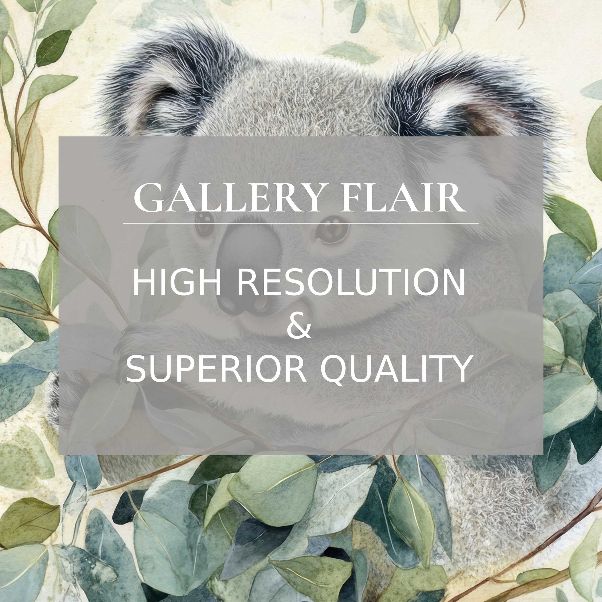 Nursery printable art featuring a gentle koala in soft, muted tones, elevating serene, modern nursery decor with exquisite detail