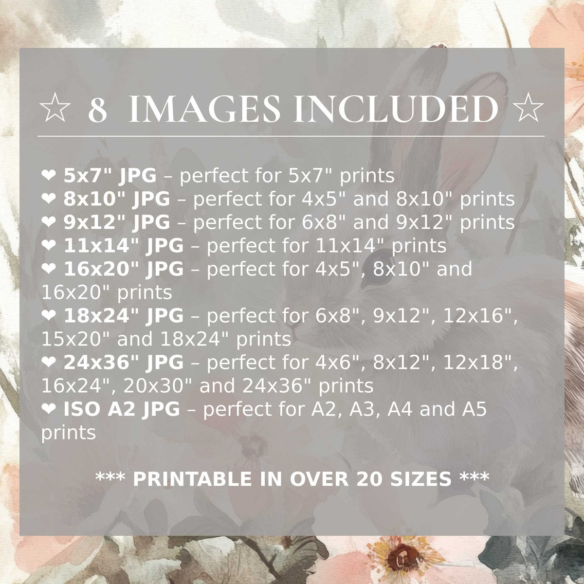Easter digital print with soft pastels and warm neutrals evokes serene charm, offered in 8 high-quality sizes to enhance modern interiors