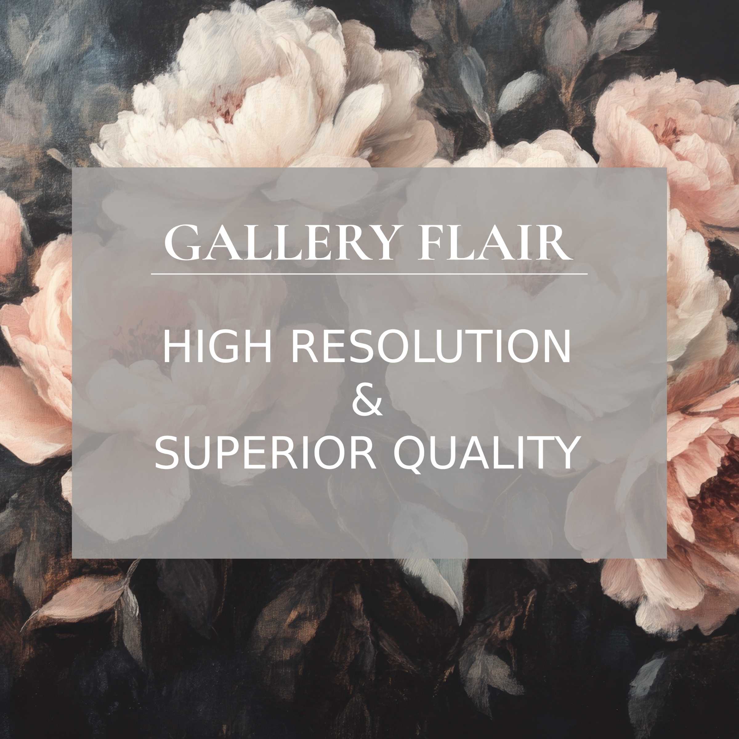 Elegant floral Frame TV picture with high-resolution, refined brushwork, soft tones, and exceptional visual clarity