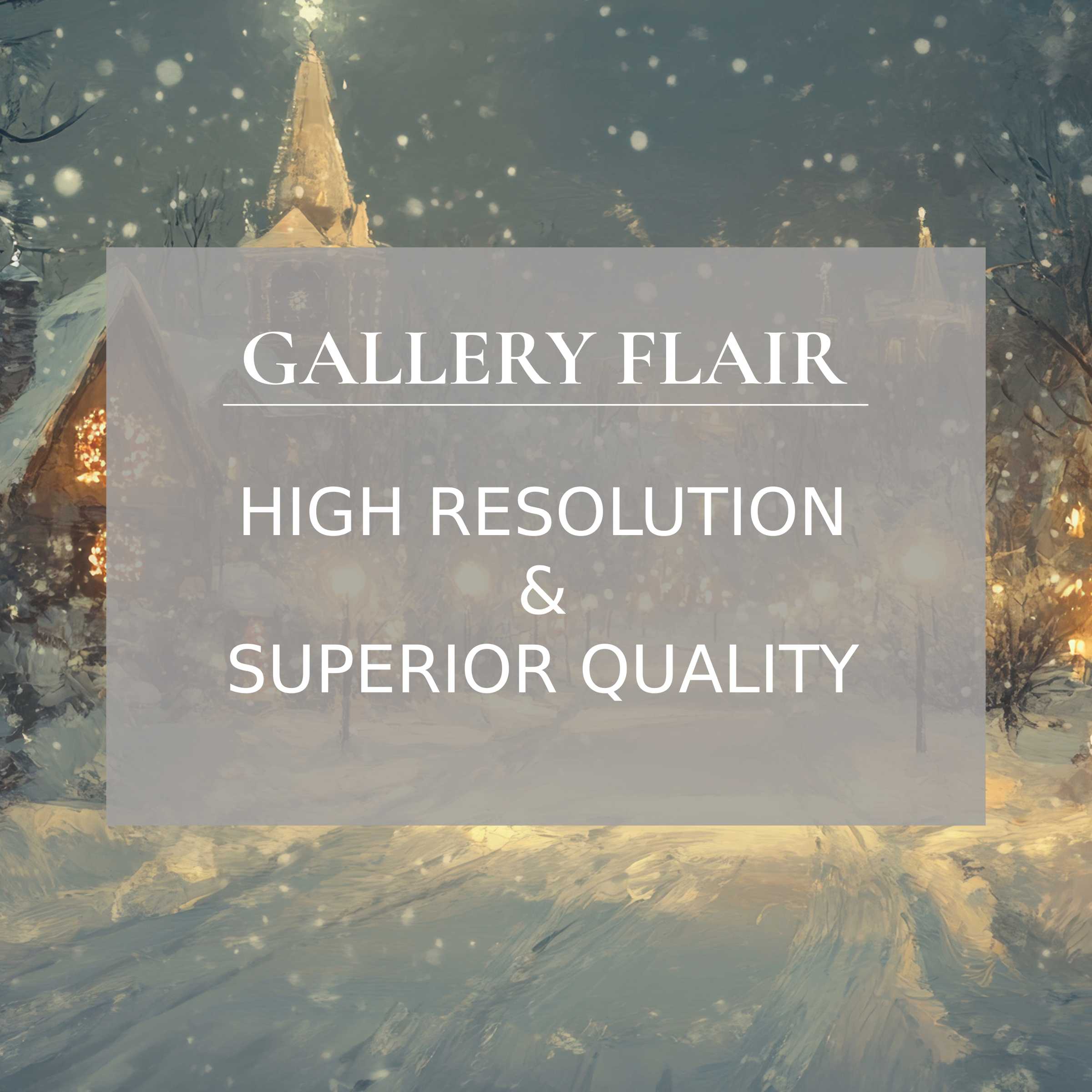 Elegant, high-resolution christmas Frame TV picture with soft lighting and refined snowy details for modern home decor