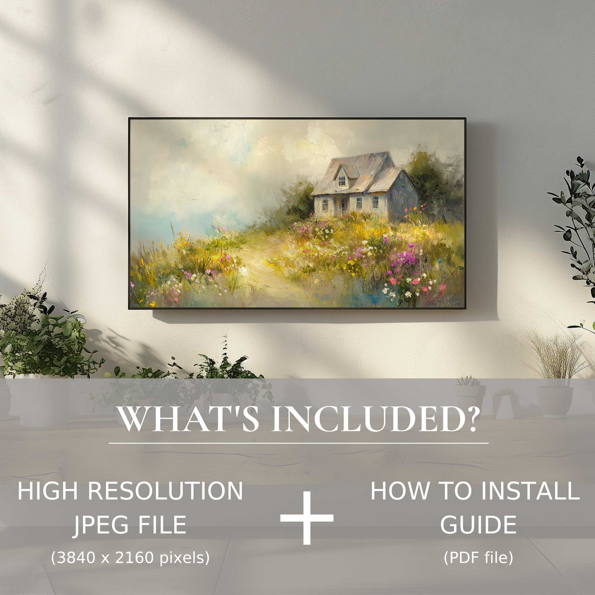 Elegant coastal digital TV art download bringing serene charm and effortless style to modern living spaces with easy digital use