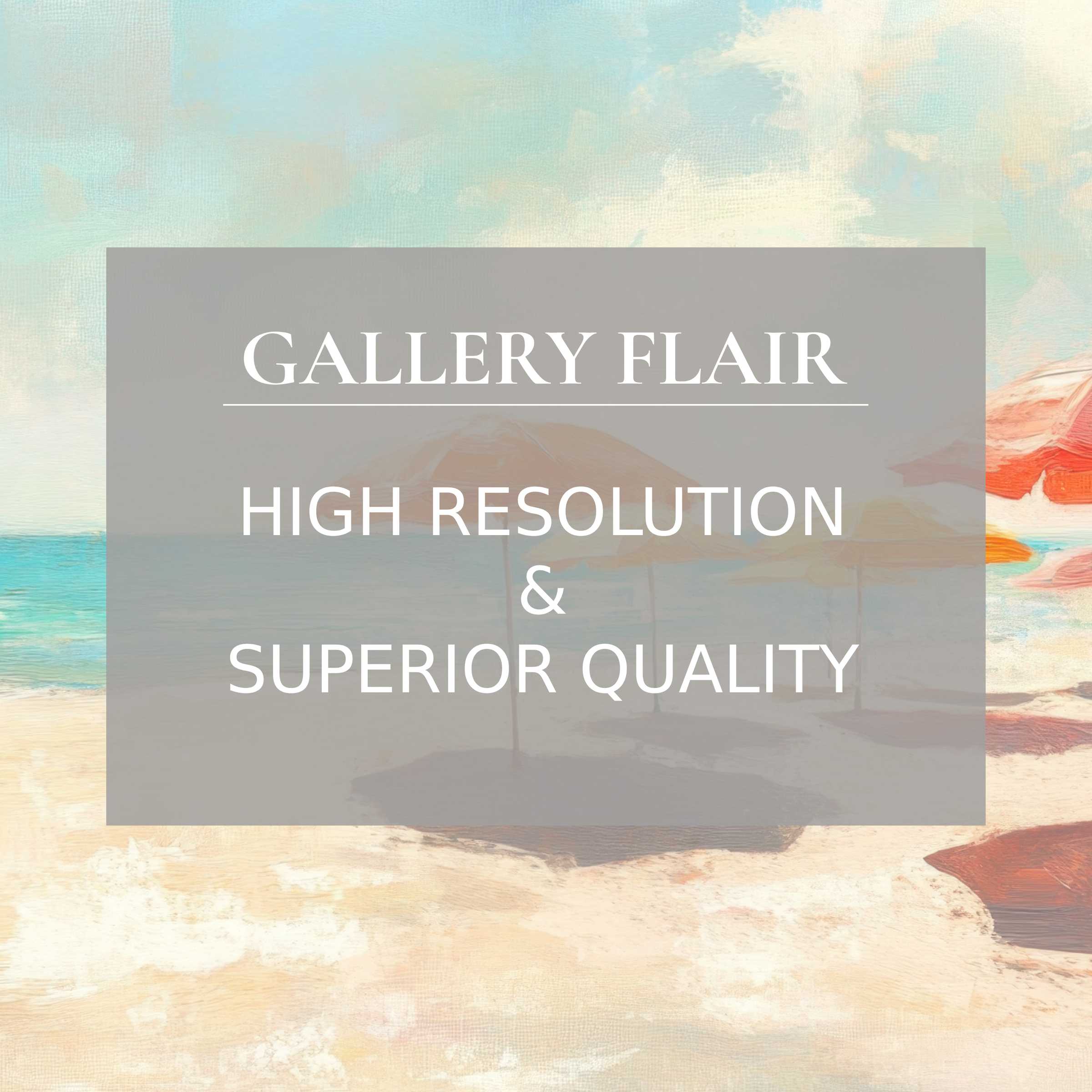 Radiant summer printable art capturing serene beach umbrellas in soft pastels, enriching modern interiors with refined coastal elegance
