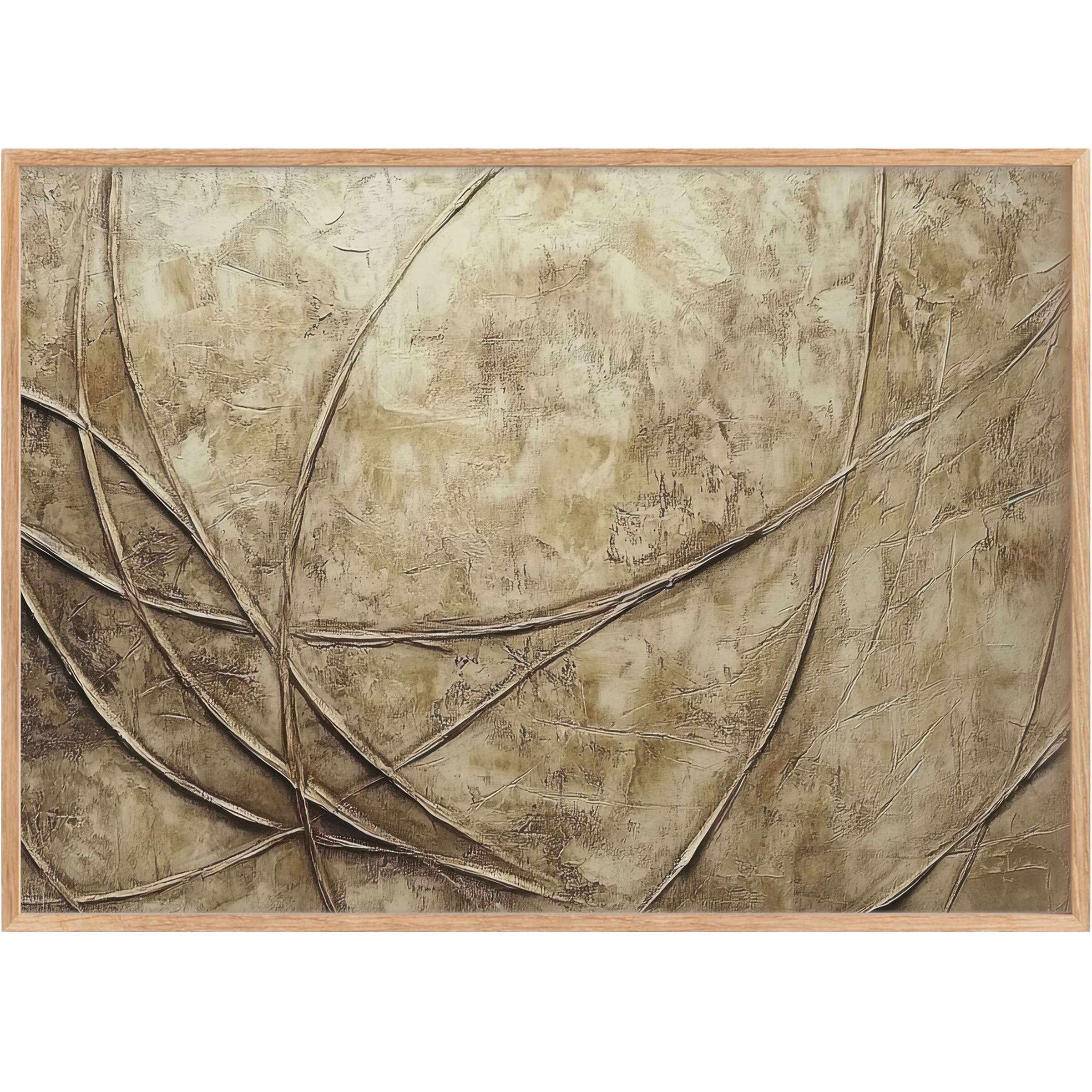 Modern printable wall art with textured beige and taupe tones, creating a warm, sophisticated, and serene ambiance for elegant interiors