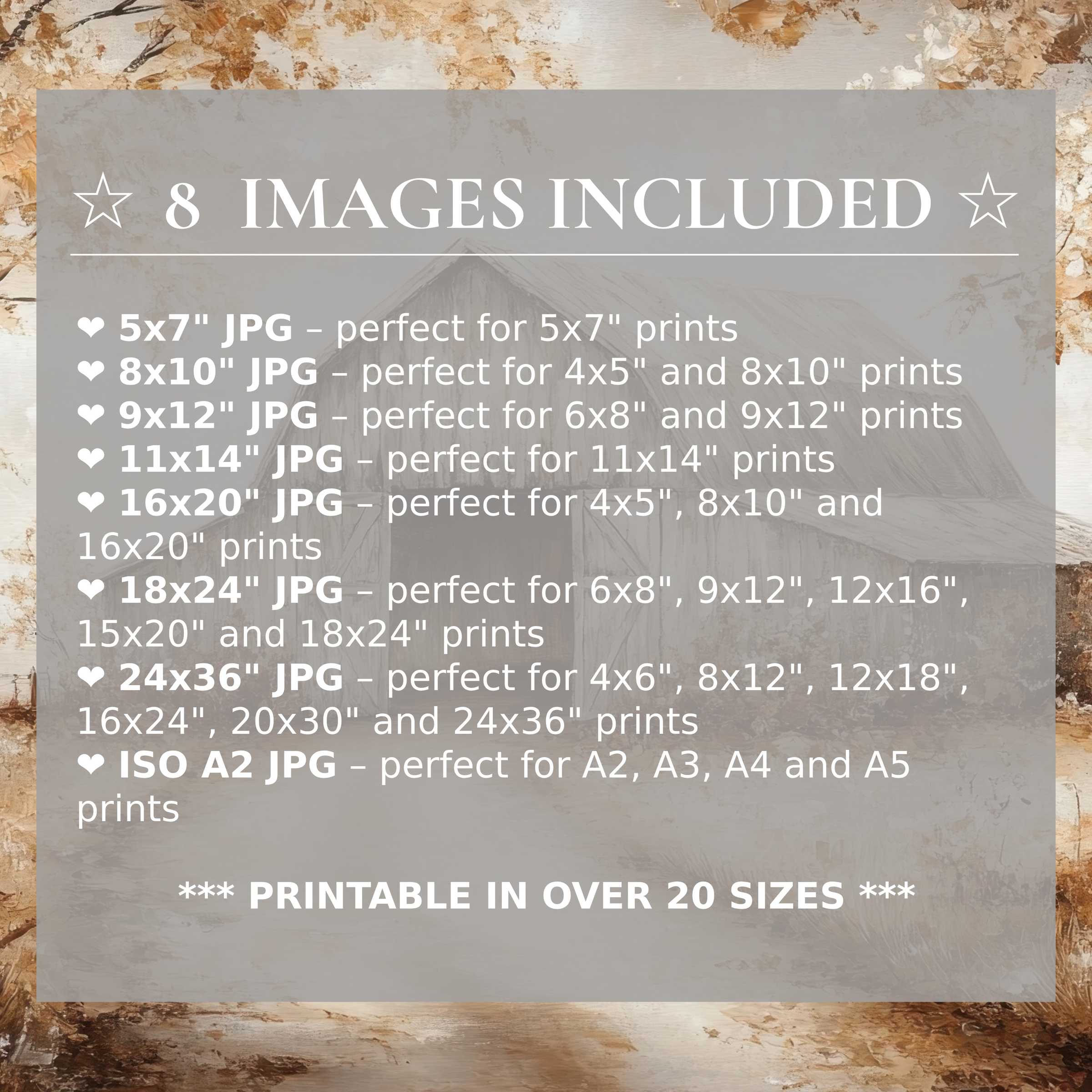 Radiant fall digital print in warm amber and soft ivory hues, offered in 8 high-quality sizes to elevate modern interiors with versatile, timeless elegance