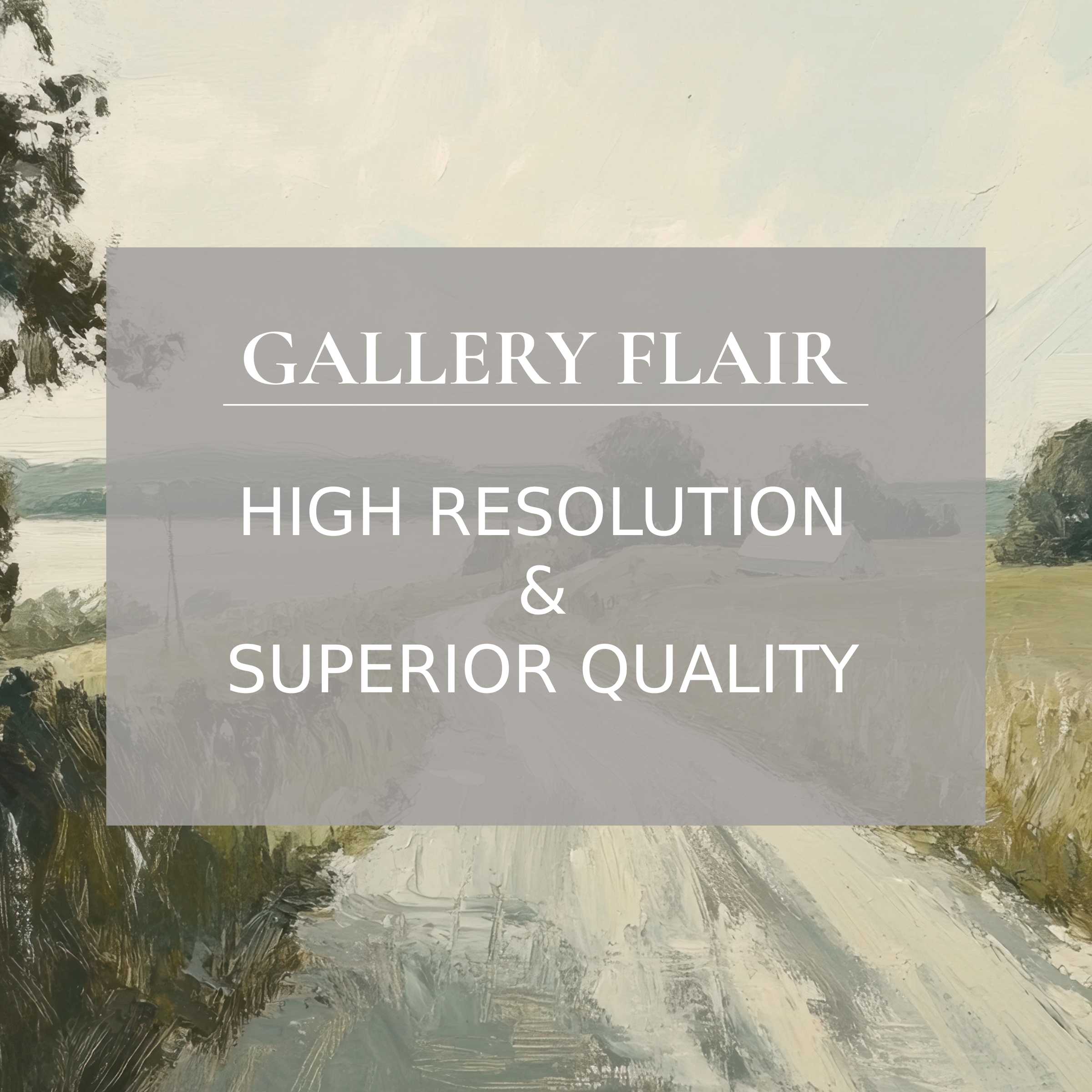Vintage printable art capturing a serene countryside road with textured brushstrokes and refined, high-resolution detail