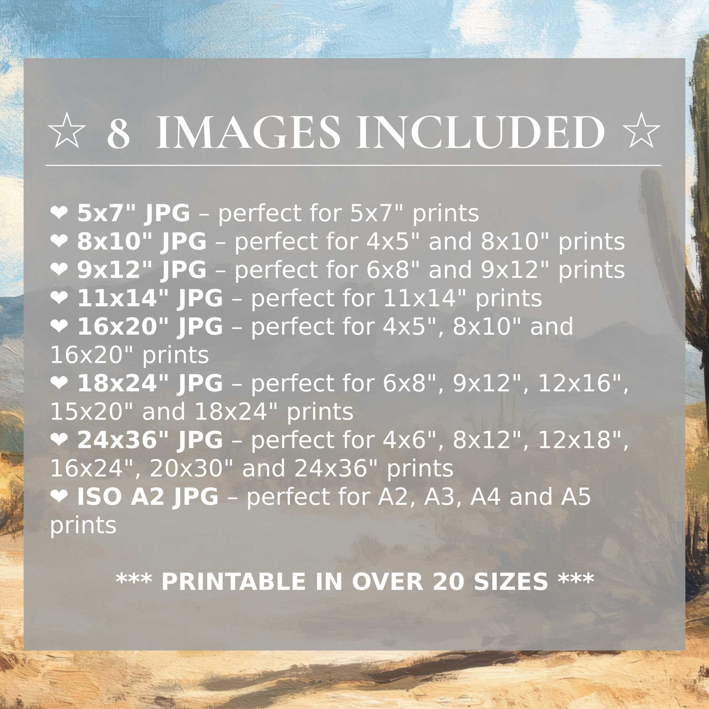 Radiant summer digital print in serene blues and warm earth tones, included in 8 premium sizes to elevate modern interiors with effortless style and versatile luxury