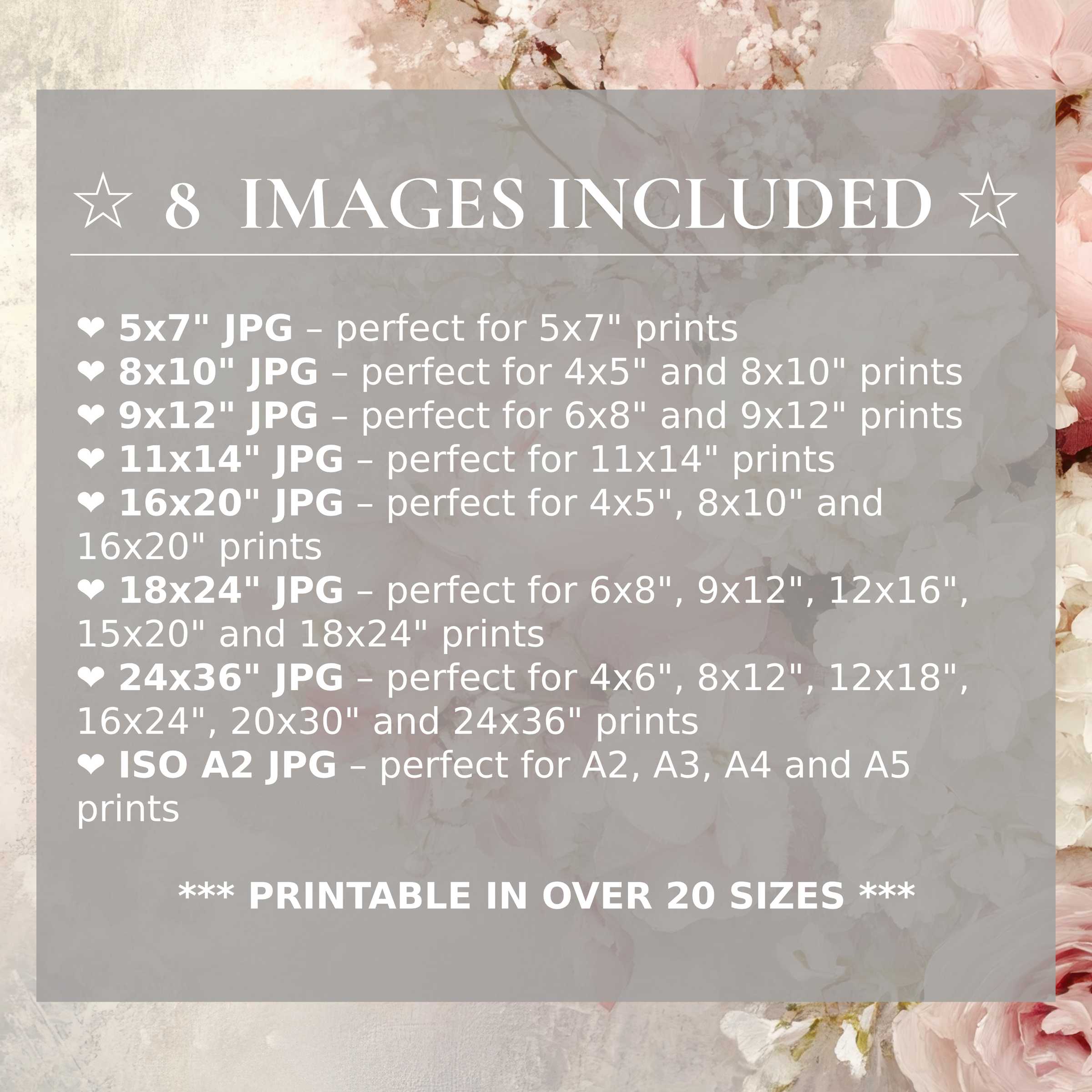 Floral digital print in soft pinks and warm beiges exudes calming elegance, included in 8 high-quality sizes to elevate modern interiors