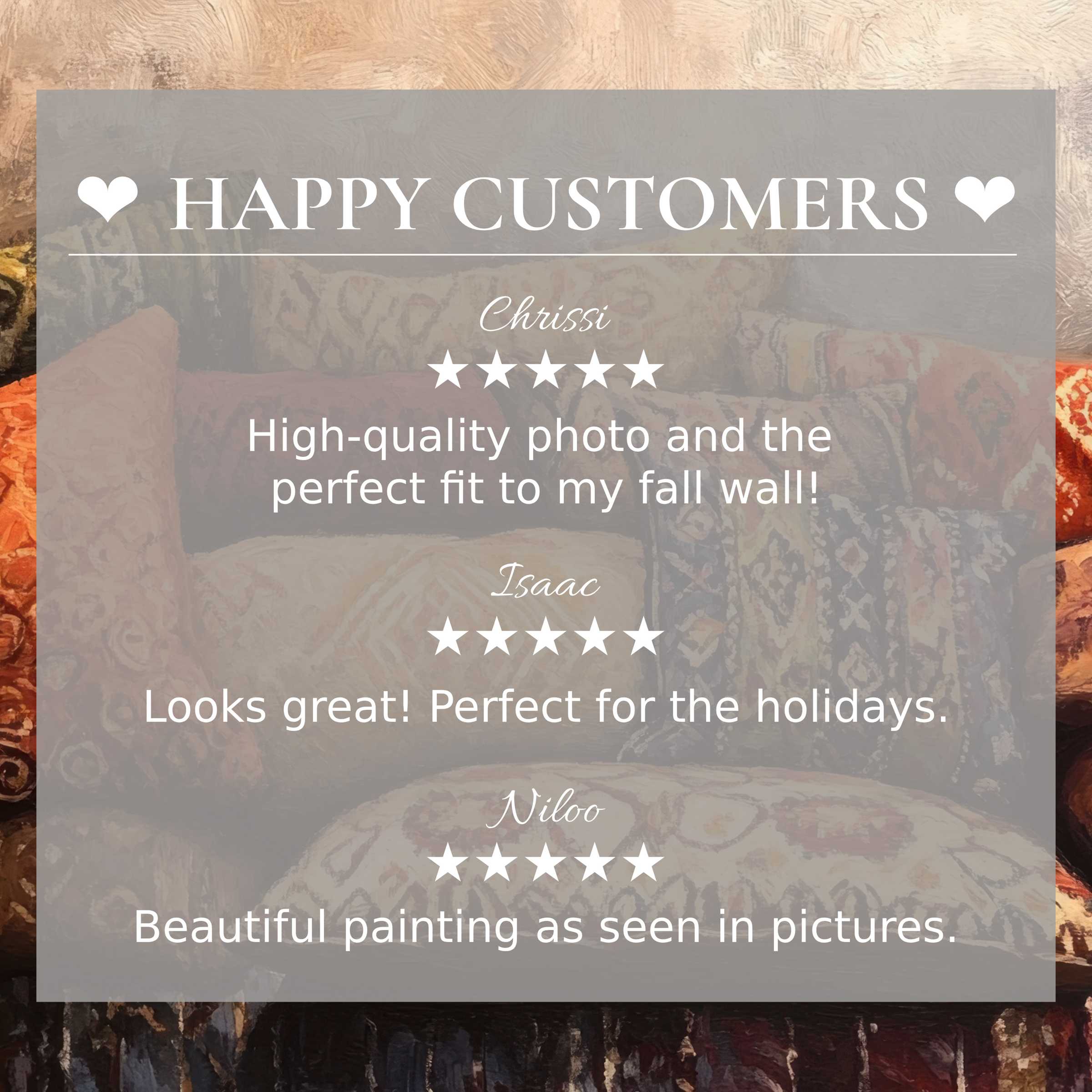Elegant boho art for Frame TV with abstract sunset hues and happy customer reviews building trust in quality and style