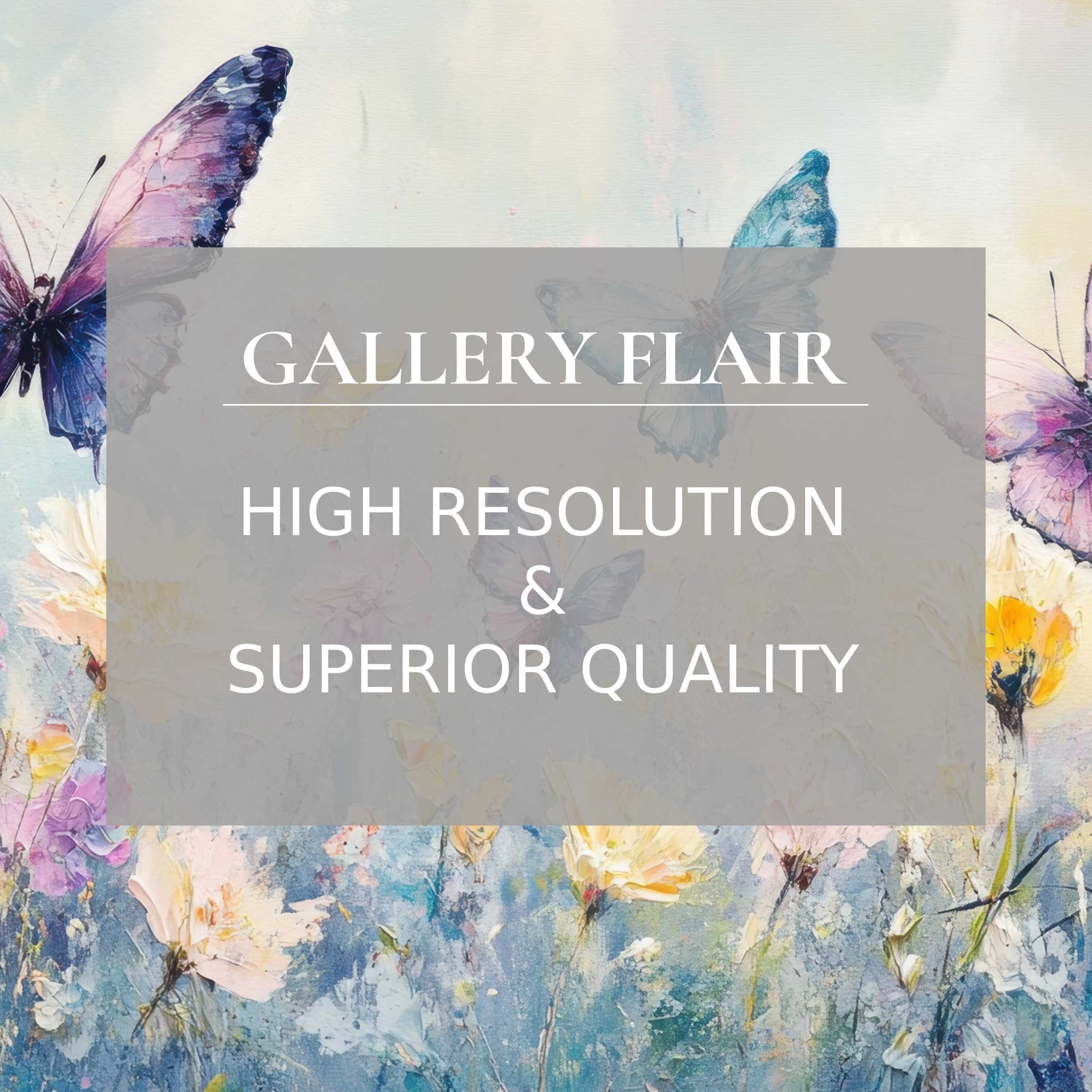 Elegant high-resolution floral and butterfly artwork with refined detail for a sophisticated nursery Frame TV picture