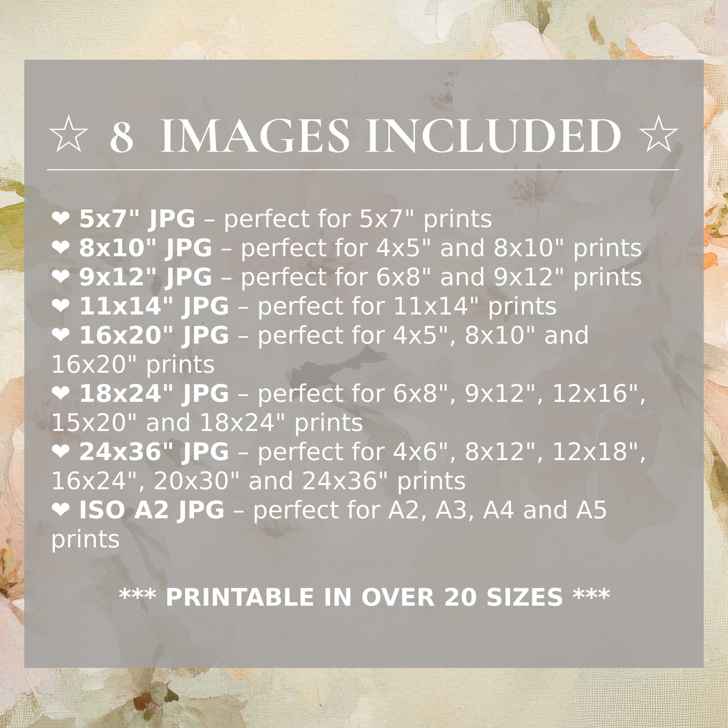 Spring digital print blooming with radiant pastel blooms in soft greens and warm creams, delivered in 8 high-quality sizes for elegant modern interiors