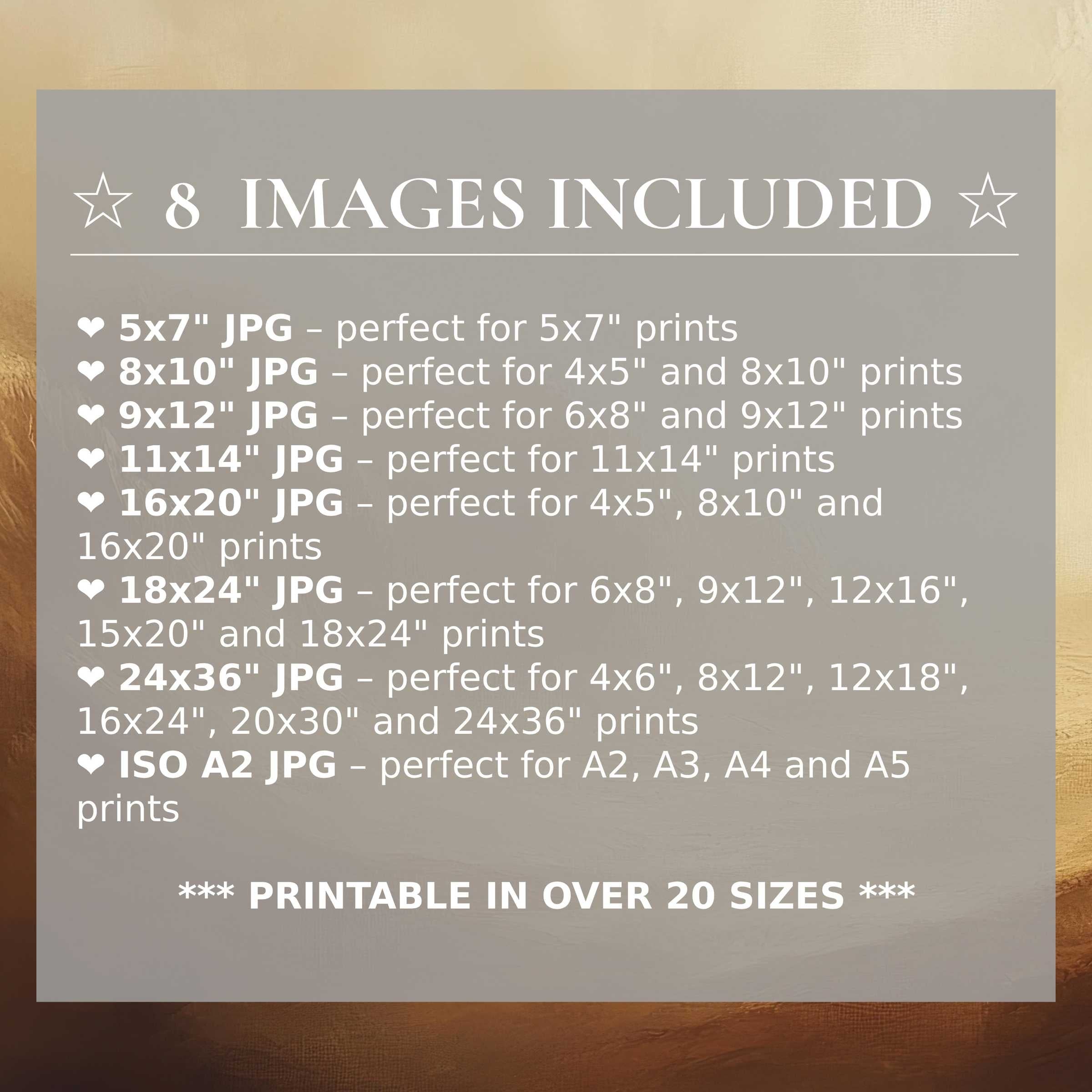 Radiant landscape digital print in warm earth tones and subtle golds, enhancing modern interiors with style and 8 high-quality sizes included