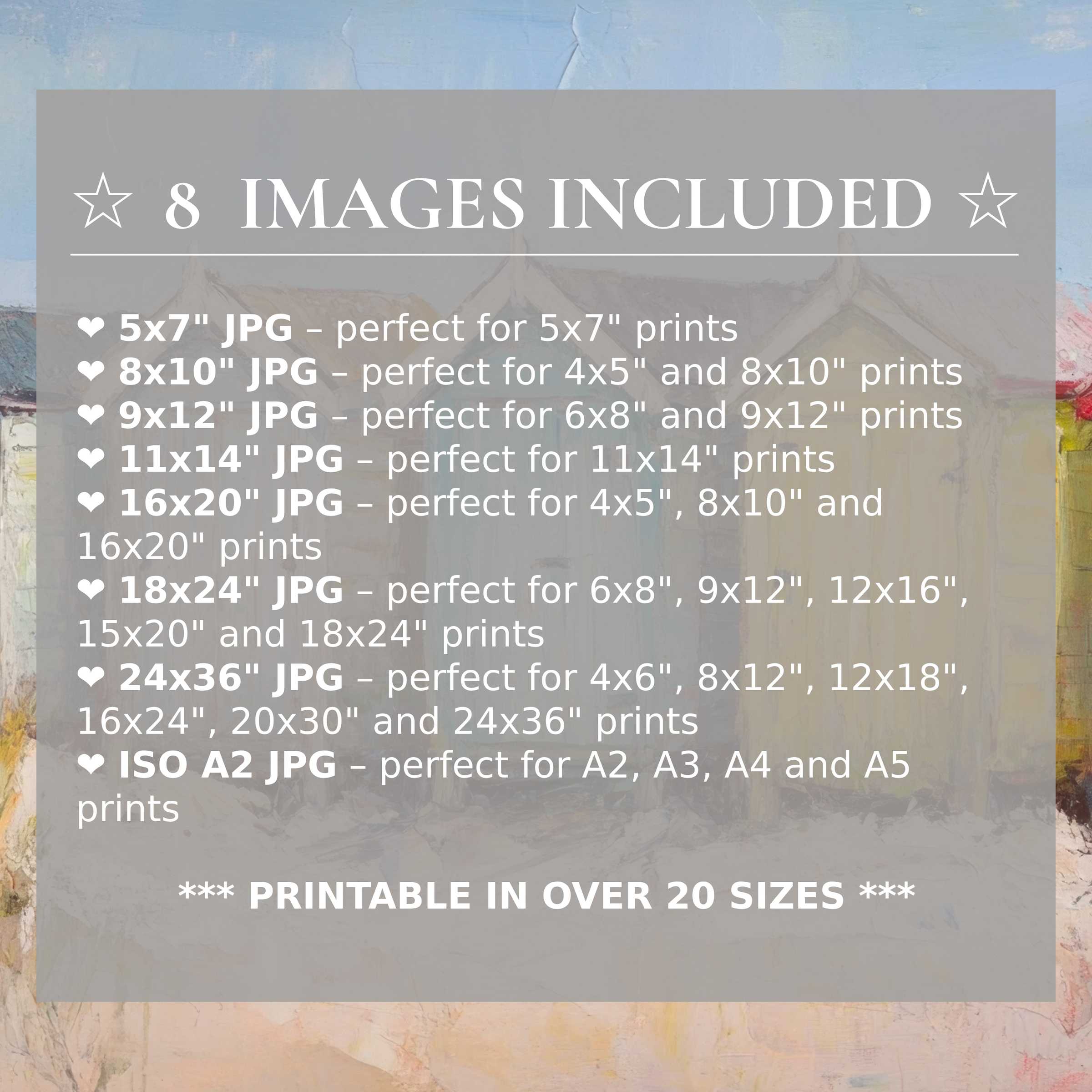 Radiant beach digital print in soothing blues and warm neutrals, elevating modern interiors with 8 high-quality sizes included