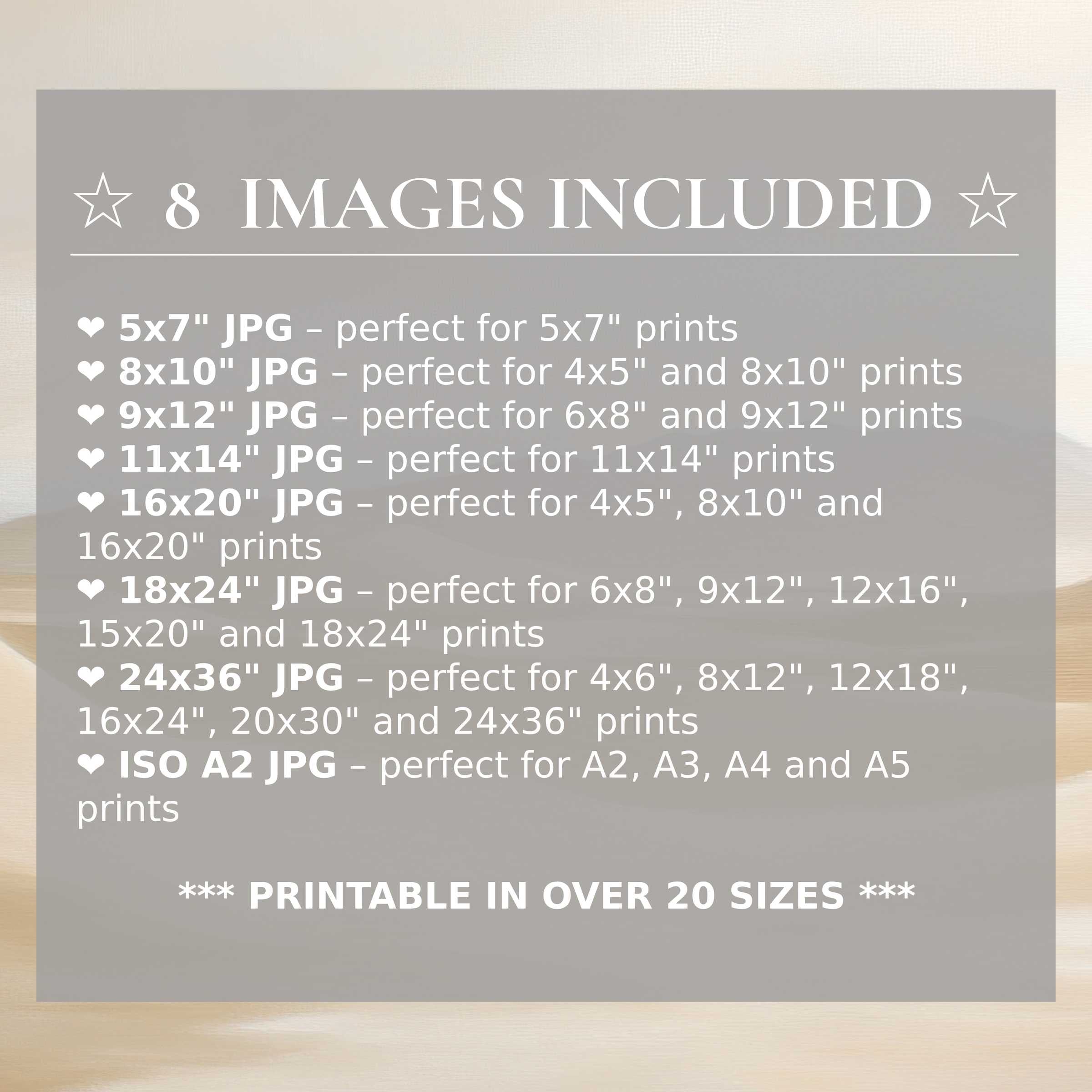Neutral digital print featuring serene beige and soft grey tones, radiating calm sophistication; includes 8 high-quality sizes in one download to effortlessly elevate modern interiors with timeless style and versatile elegance