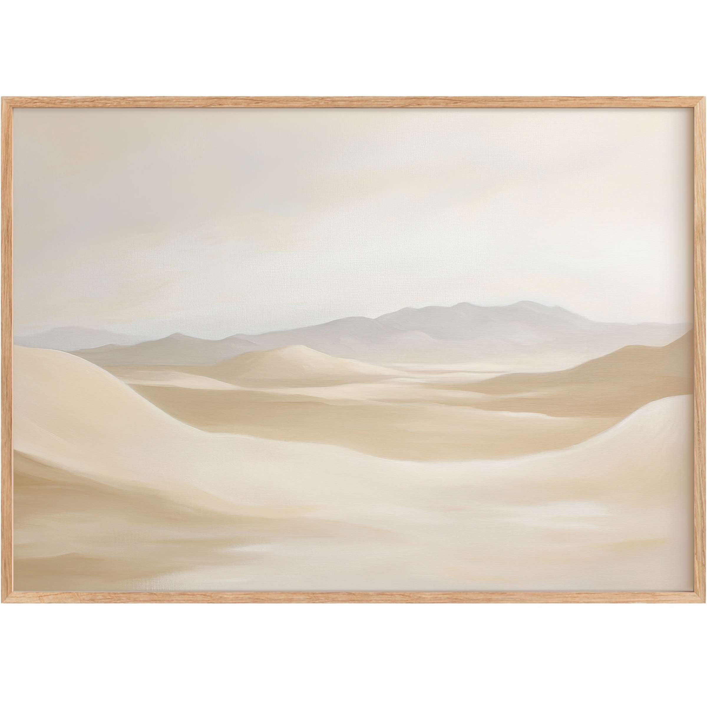 Serene neutral printable wall art featuring soft beige and taupe dunes, evoking calming, airy elegance in modern spaces